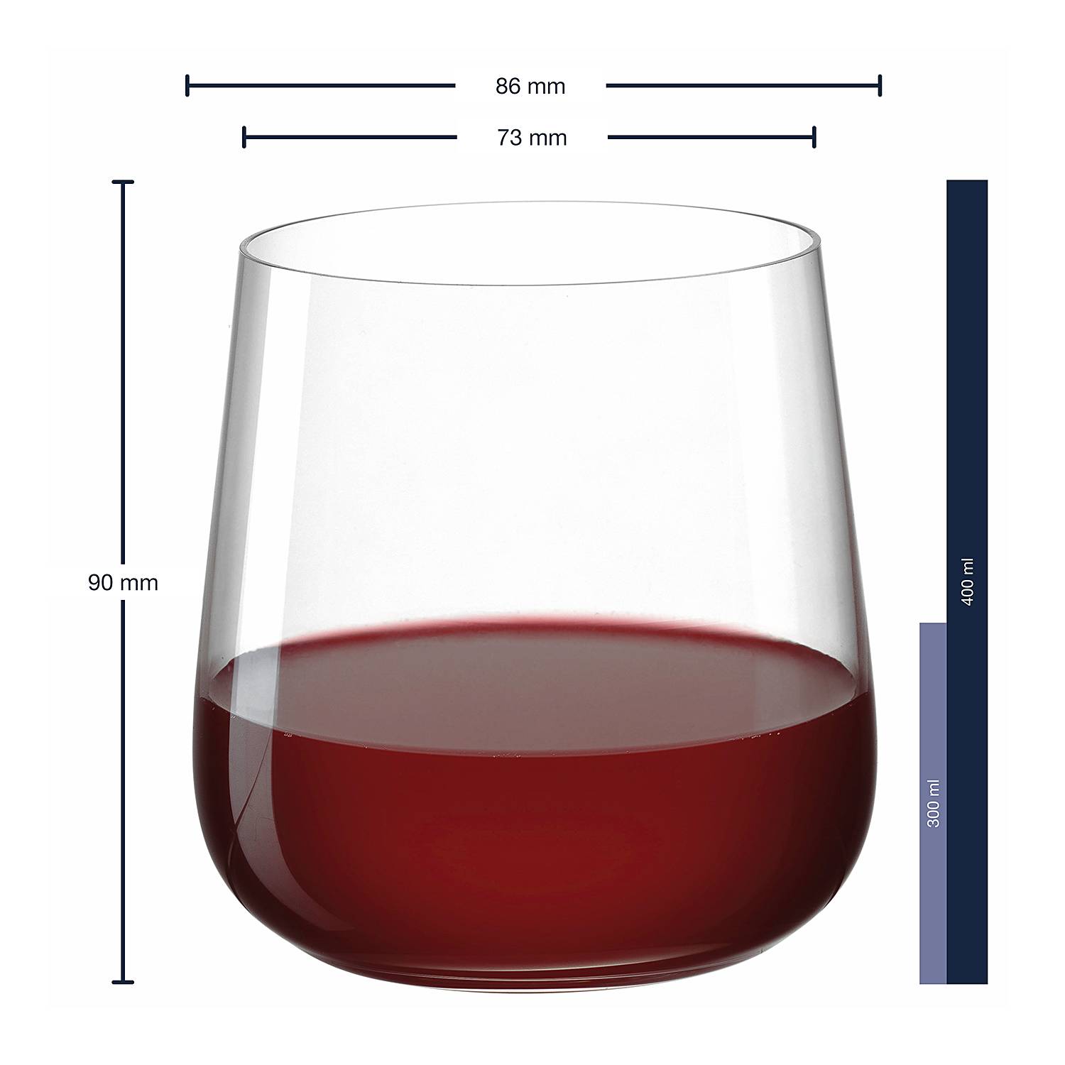 Trinkglas Brunelli 6er-Set Transparent 400ml