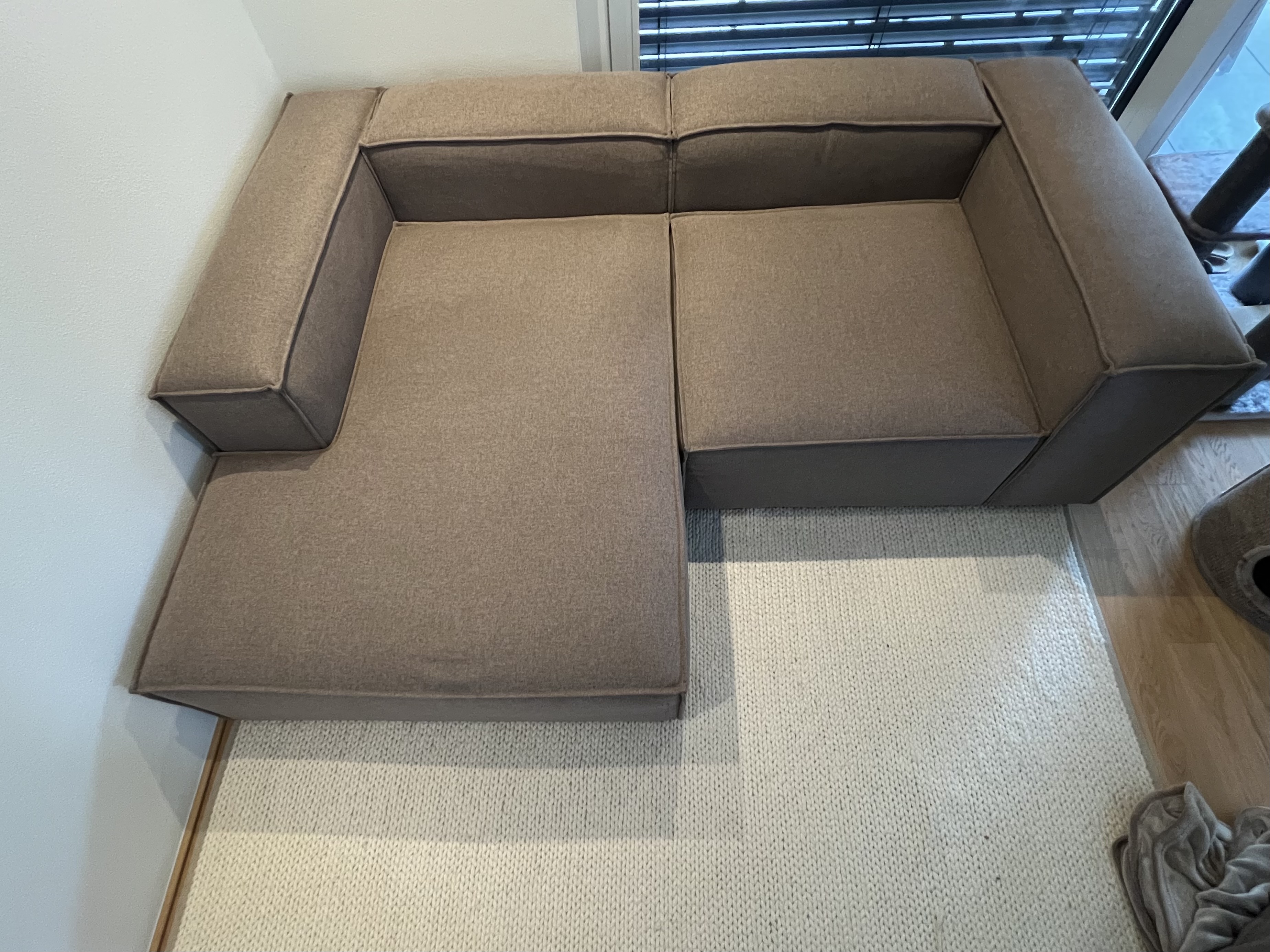 Lennon Modular Sofa Chaise Longue Left Taupe