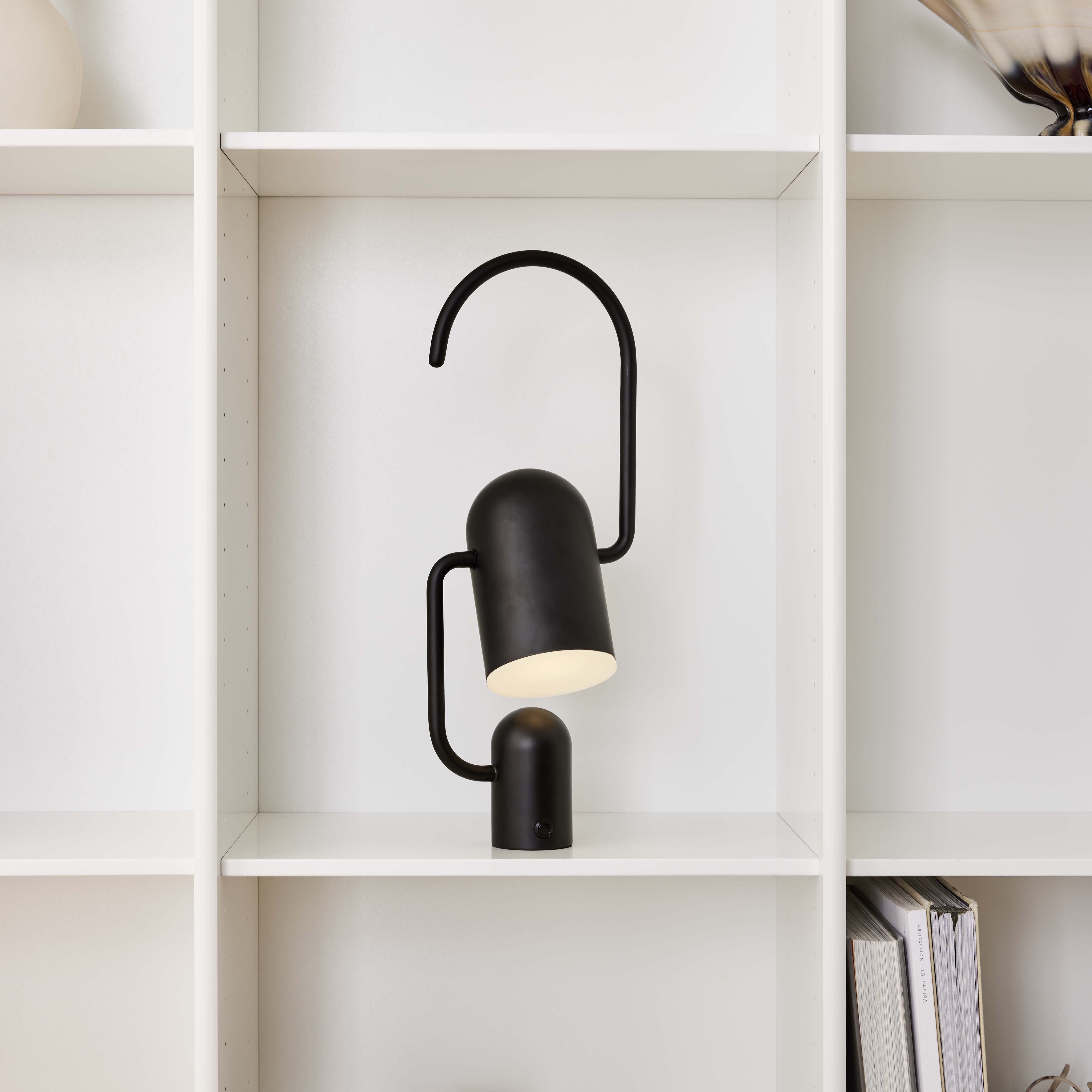 Grab Portable Lamp with Mini-USB Port Black