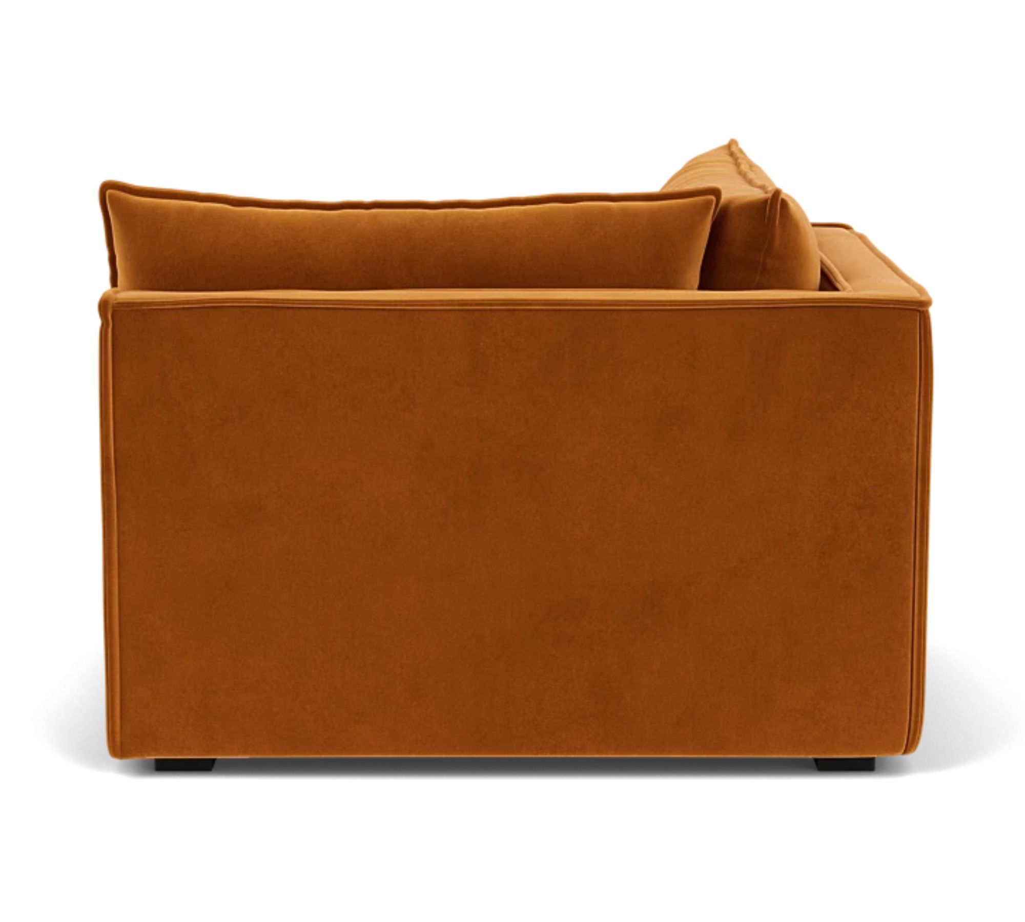Daphne 1-Sitzer Eckmodul Rechts Velour Matt Amber