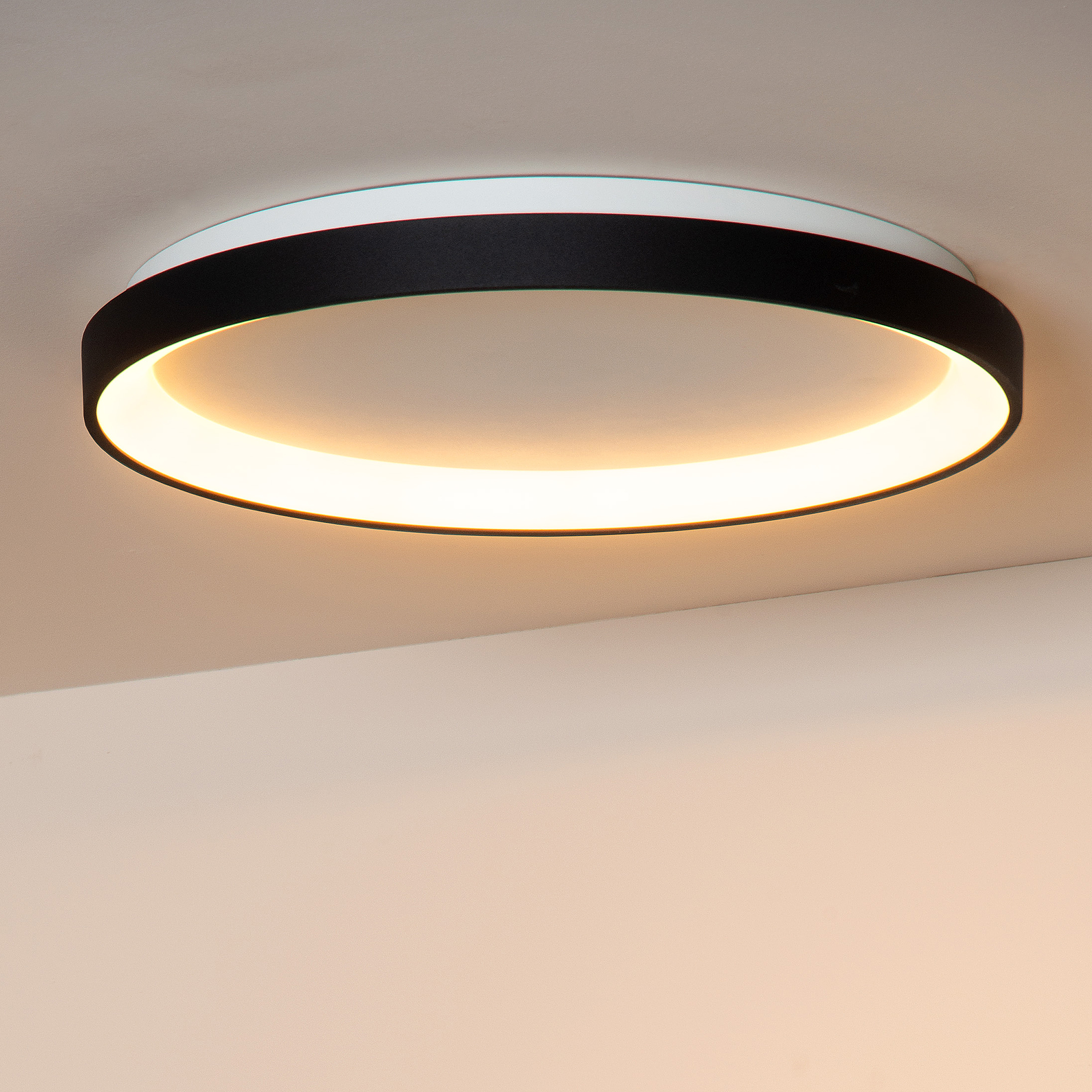 Vidal LED-Deckenleuchte Acrylglas Schwarz Ø48cm