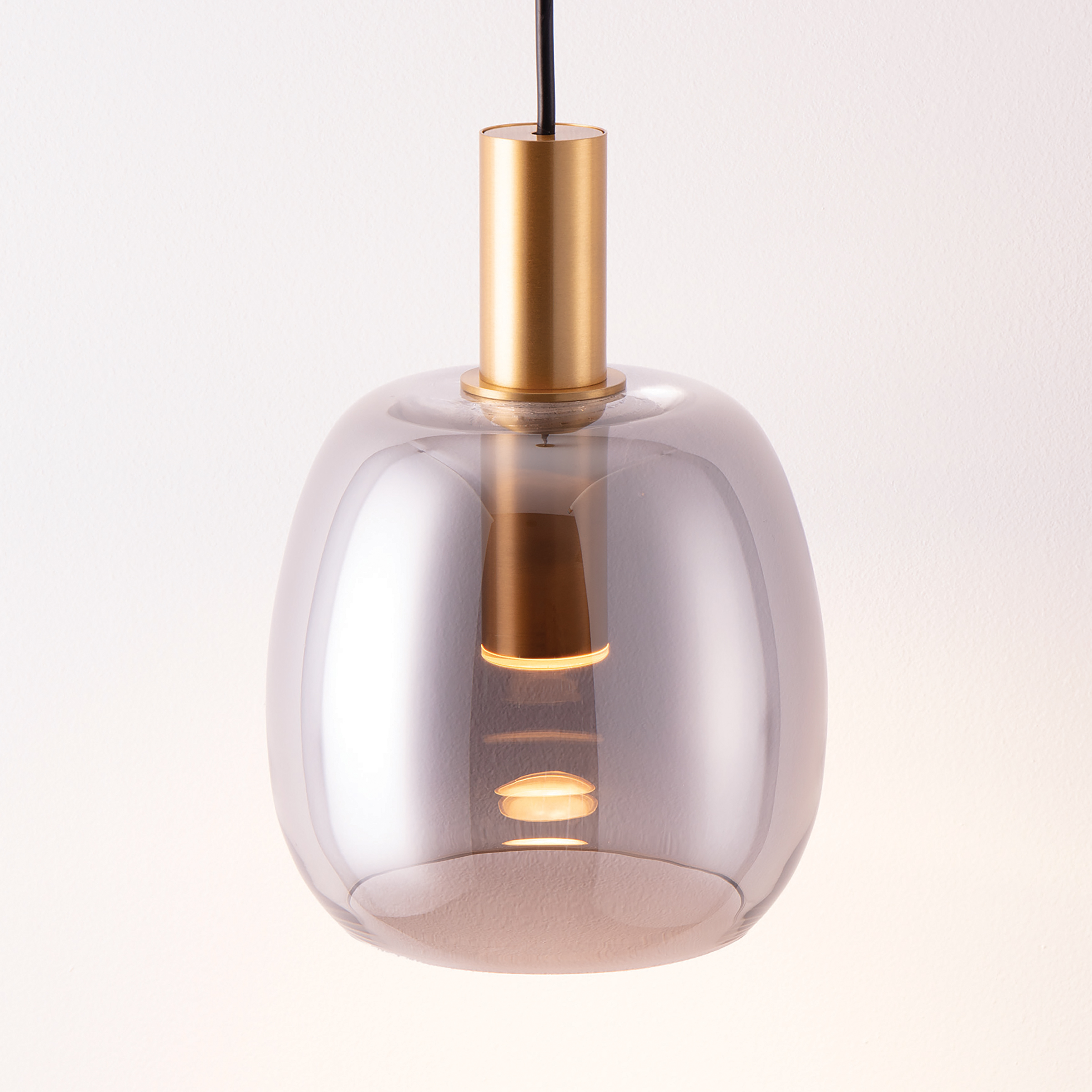 Imatia Typ A Pendelleuchte Aluminium Rauchglas Gold