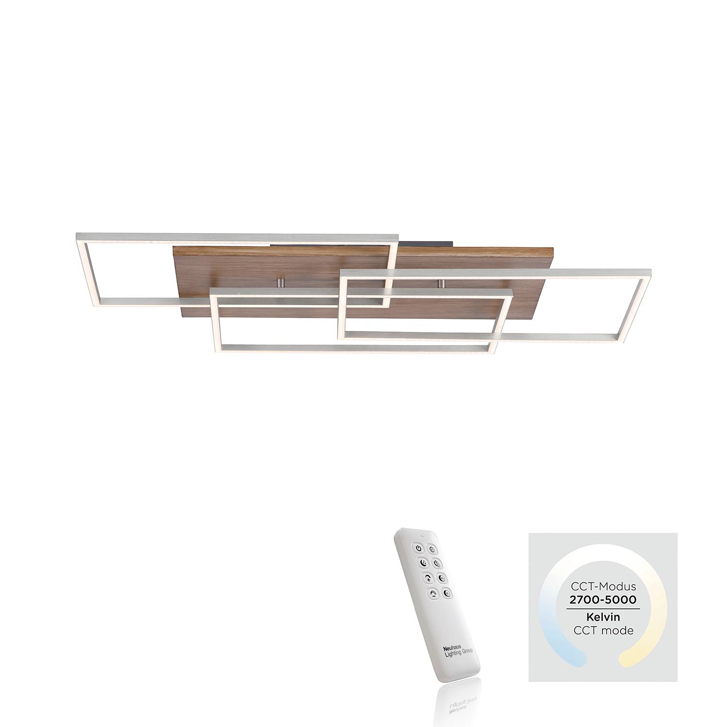 Palma V  LED-Deckenleuchte 3-flammigKunststoff Eisen 
