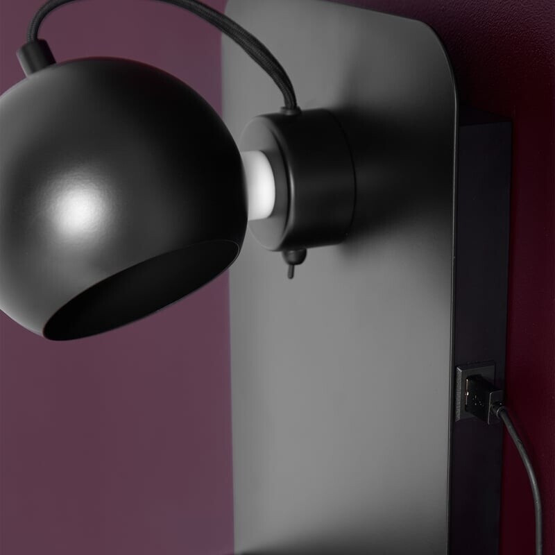 Ball Wall USB Lamp Black