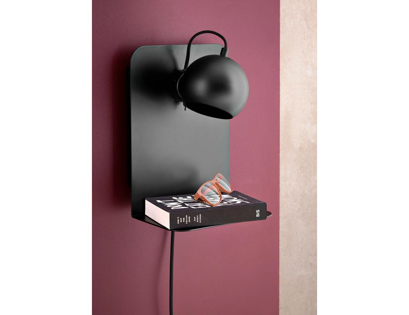 Ball Wall USB Lamp Black