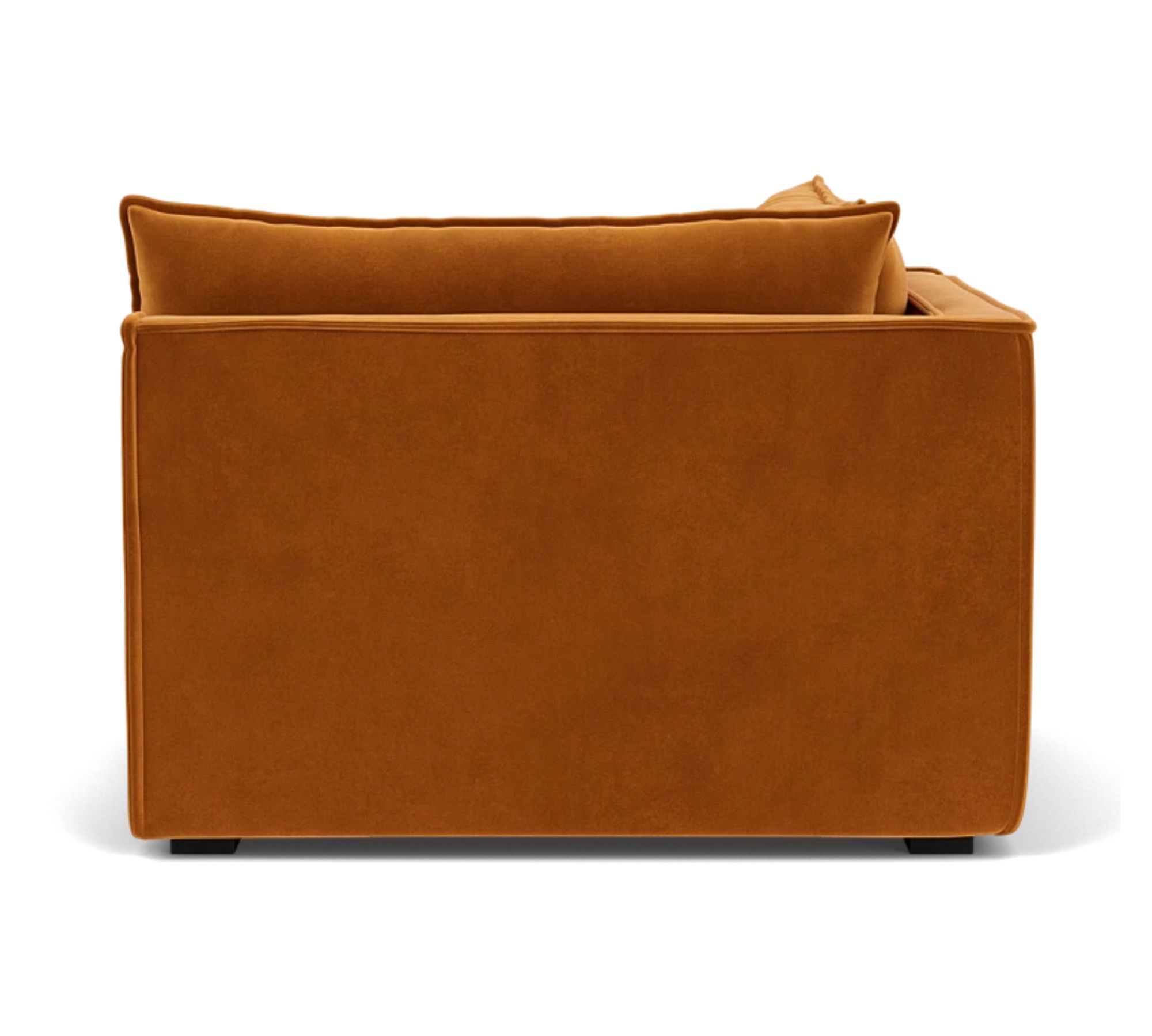 Daphne 1-Sitzer Eckmodul Links Velour Matt Amber