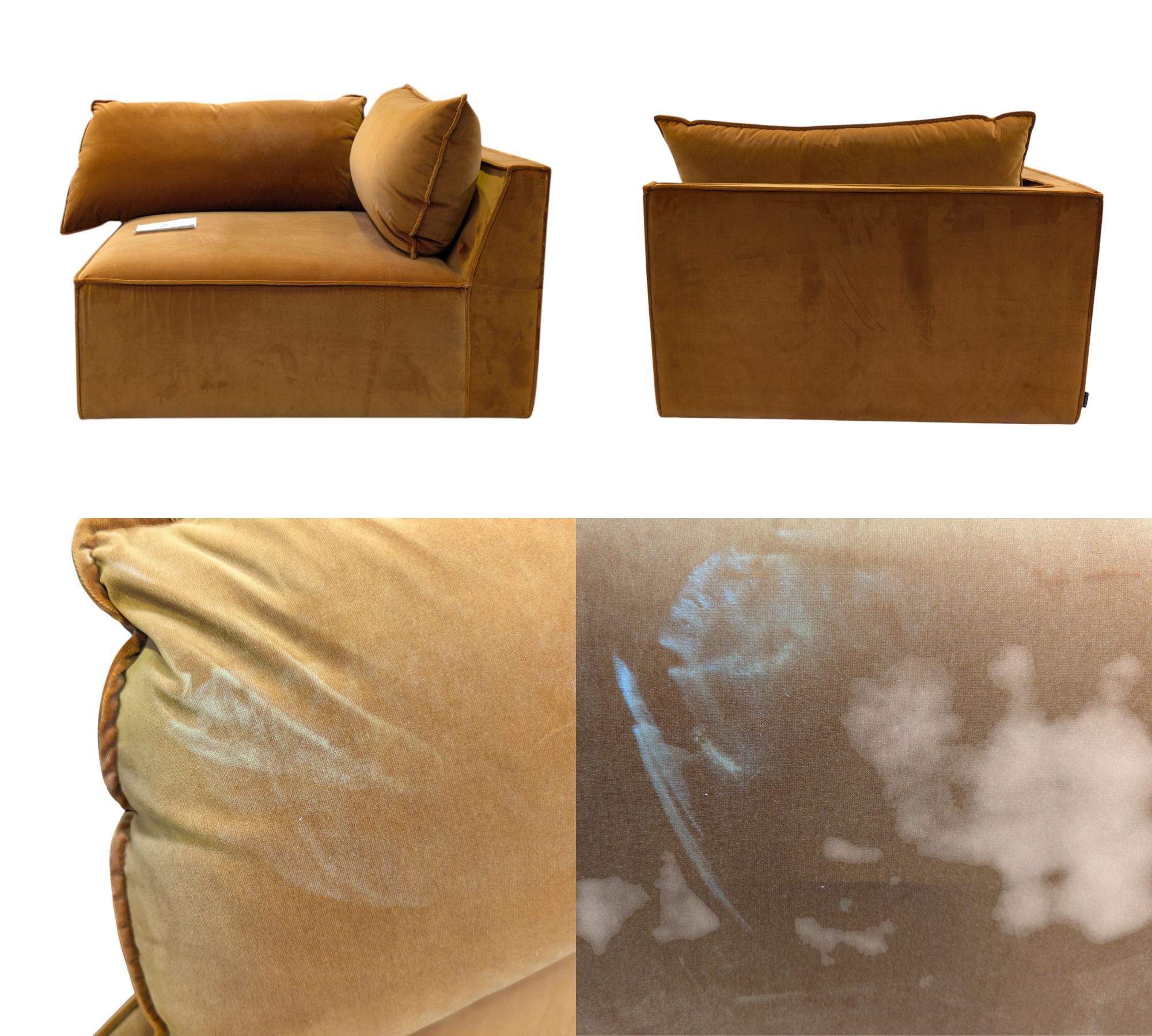 Daphne 1-seater corner module left Maya Cream