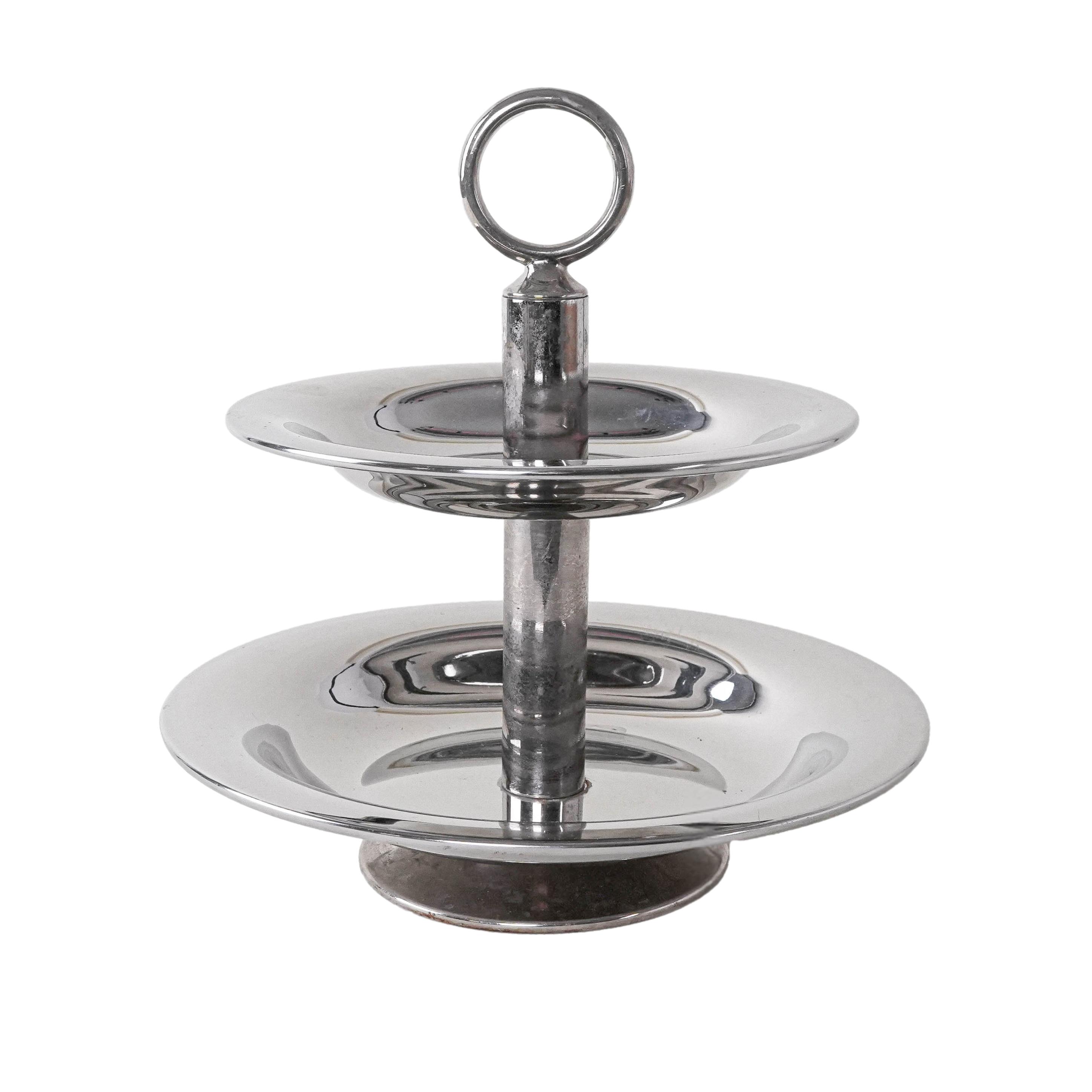 Zweistöckige Etagere Silber