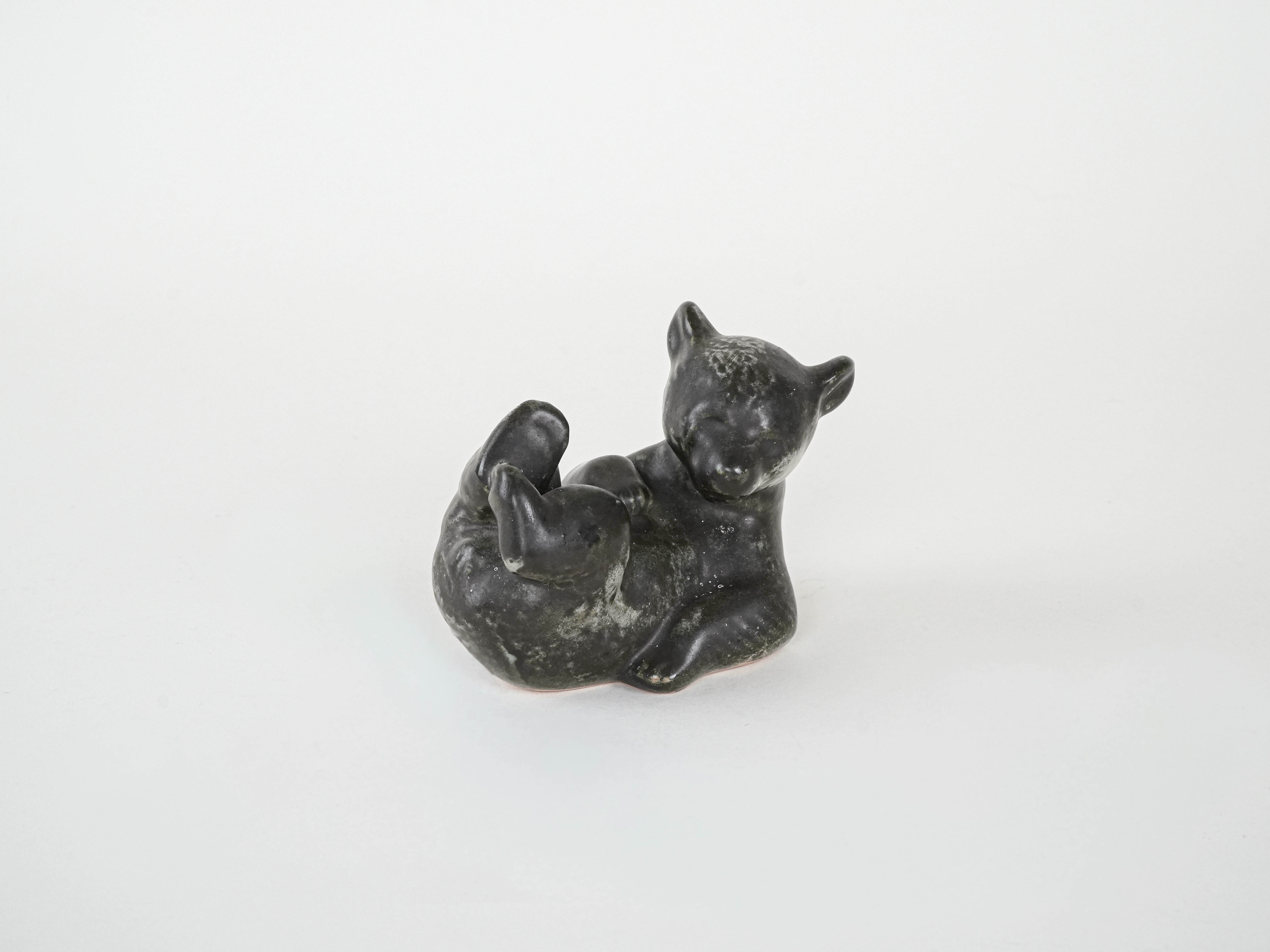 Teddy bear figure 1960s ceramics
