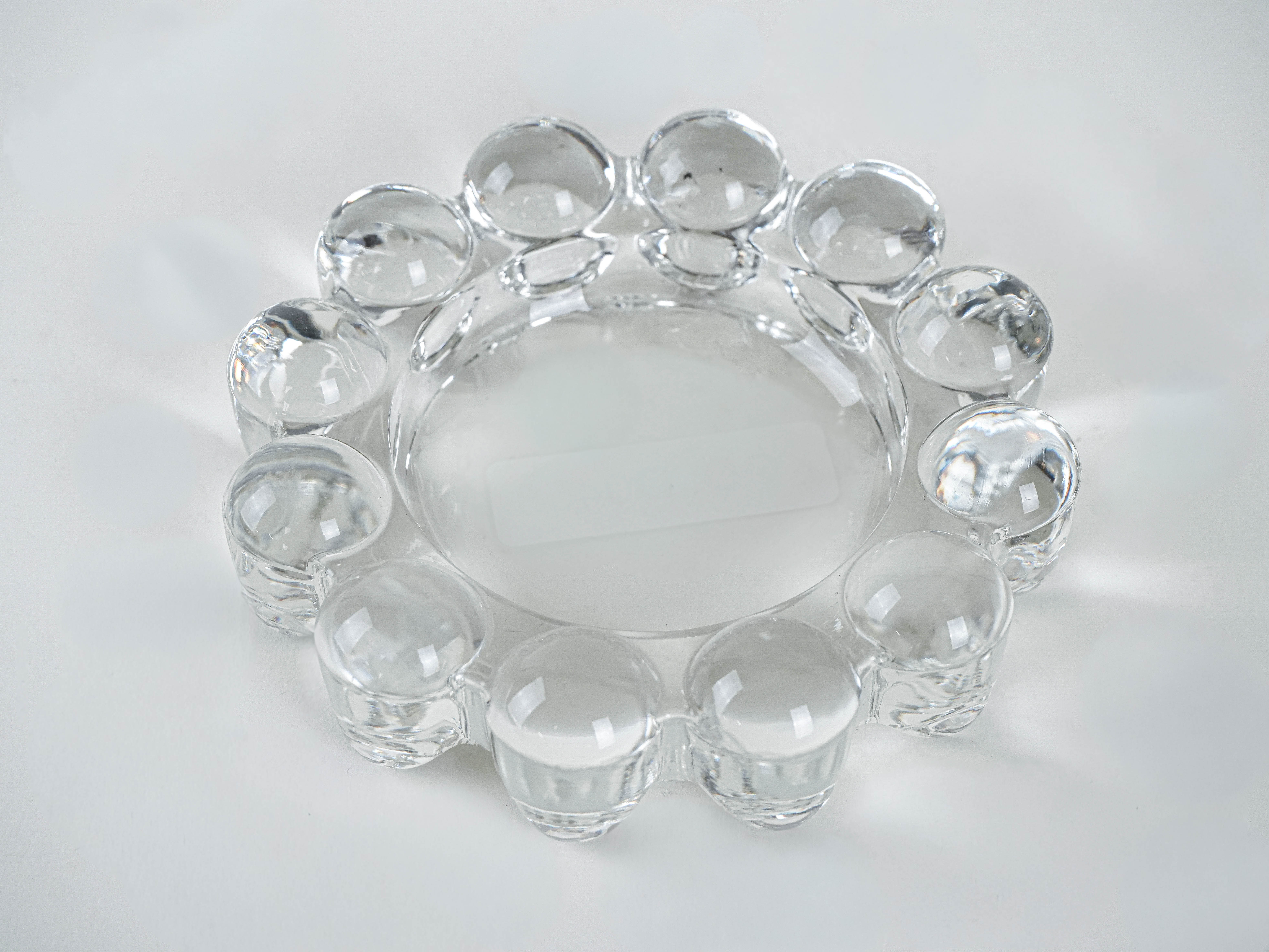 Glass candle holder