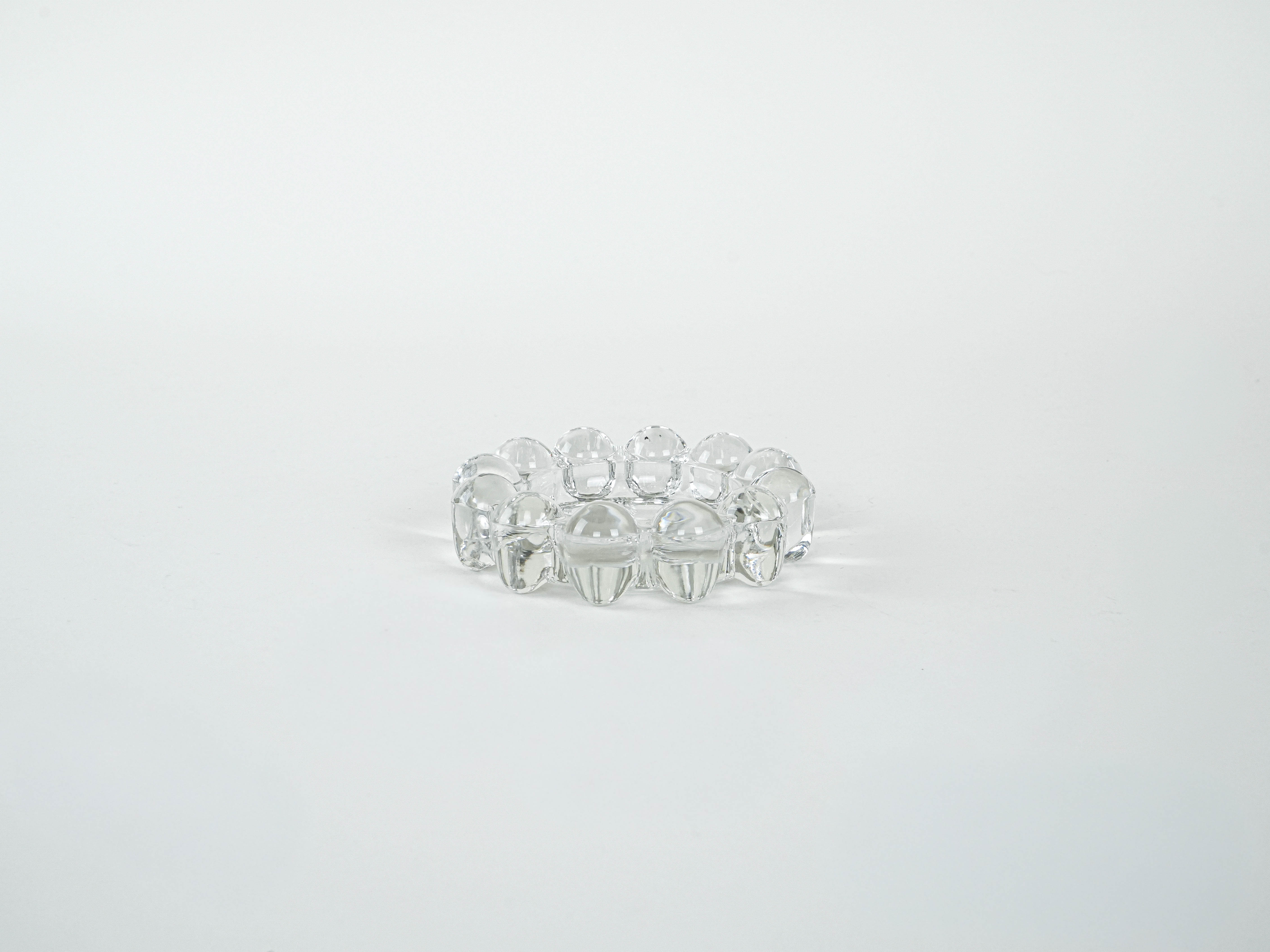Glass candle holder