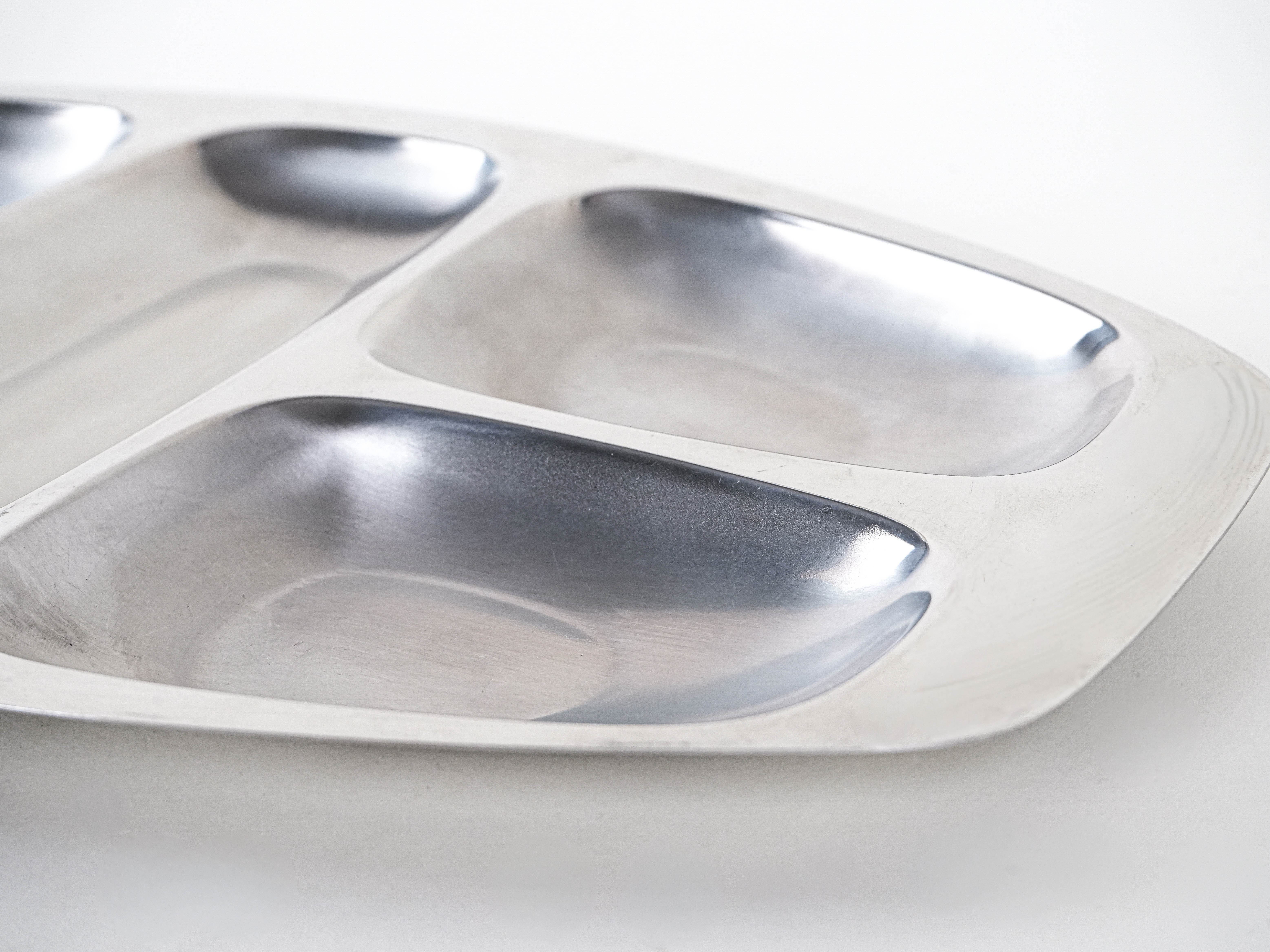 Vorspeisen Servierplatte Silber