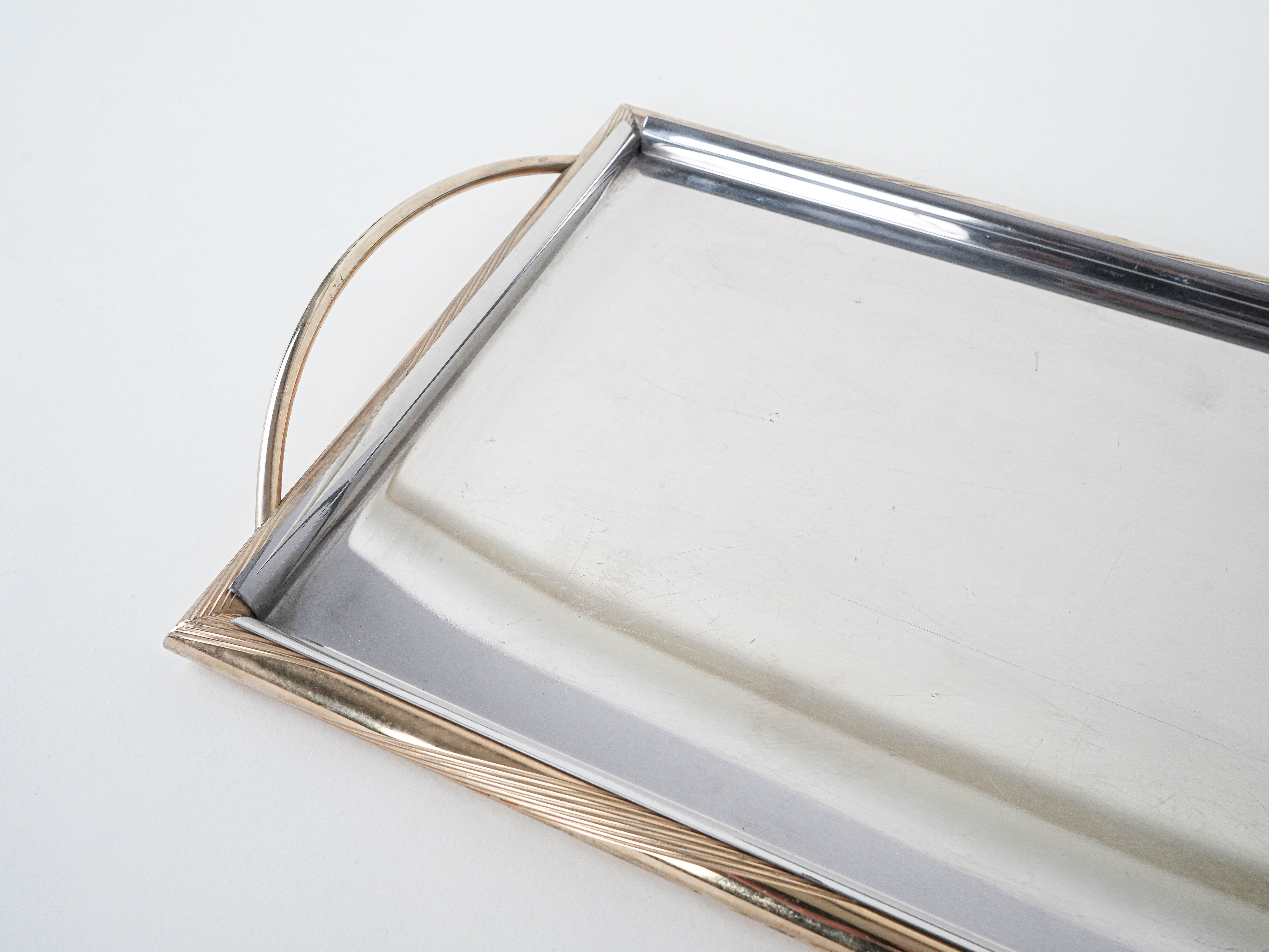 Stainless steel tray silver