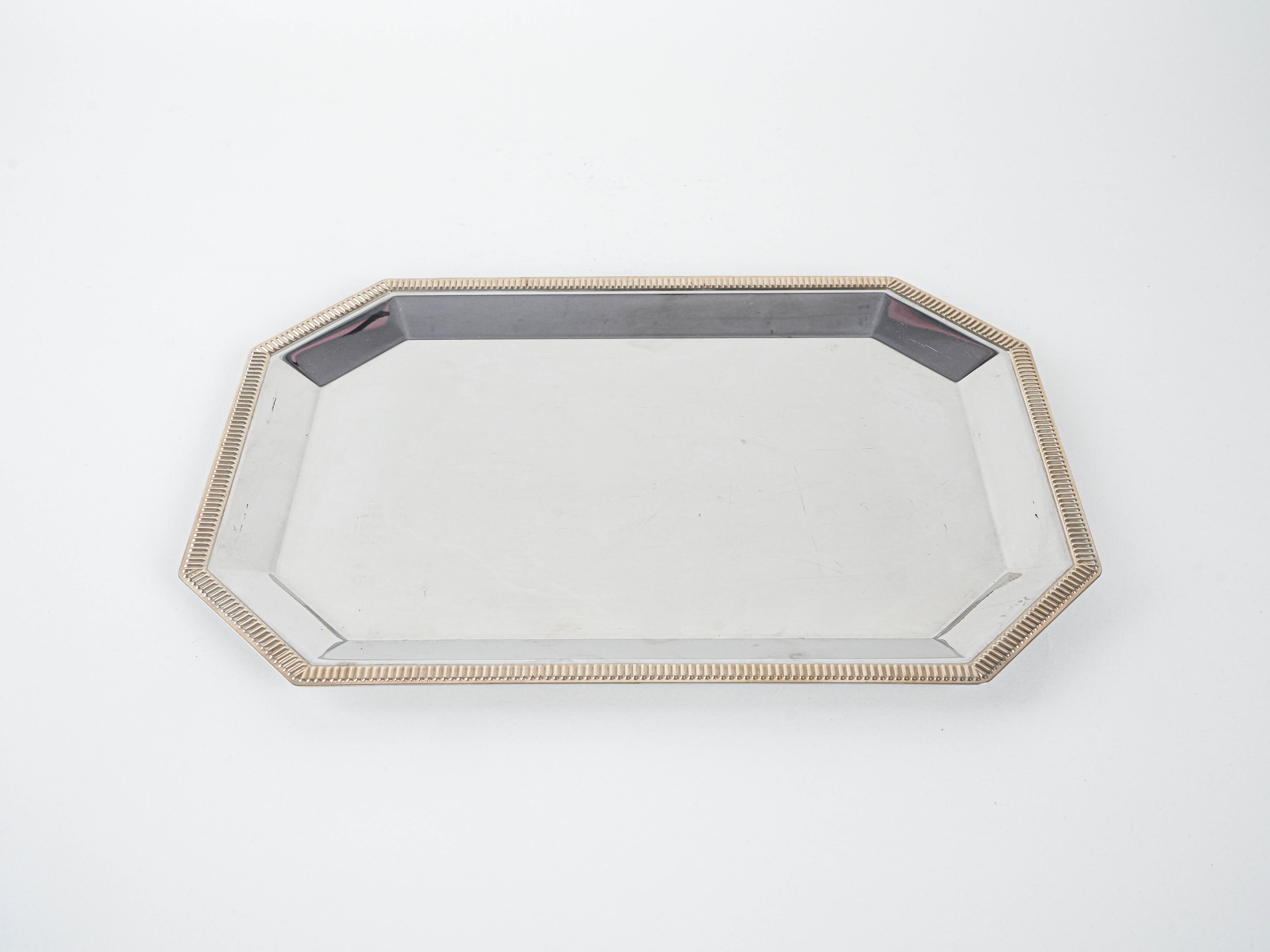 Tablett Edelstahl Silber