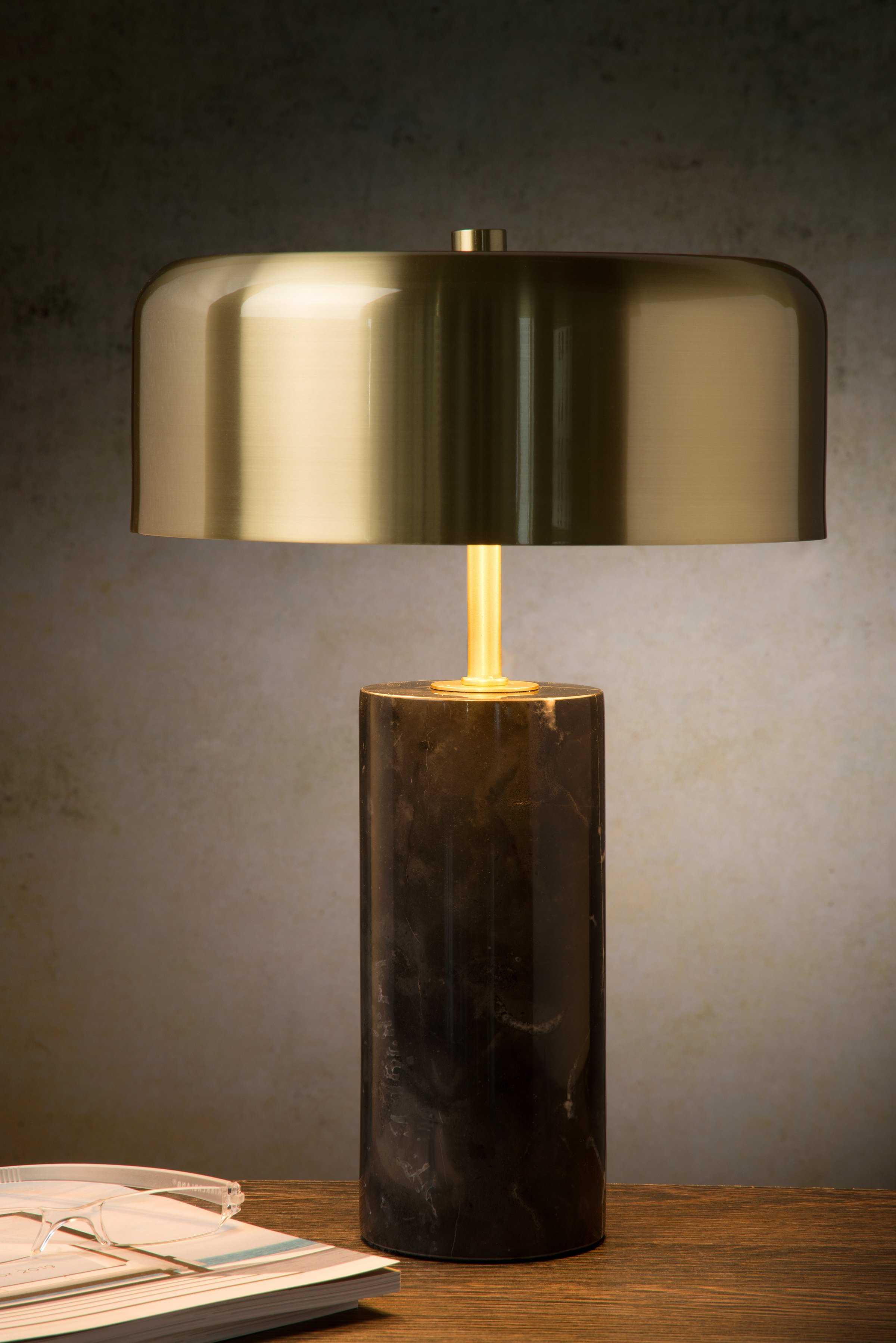Mirasol Table Lamp Marble Black Brass