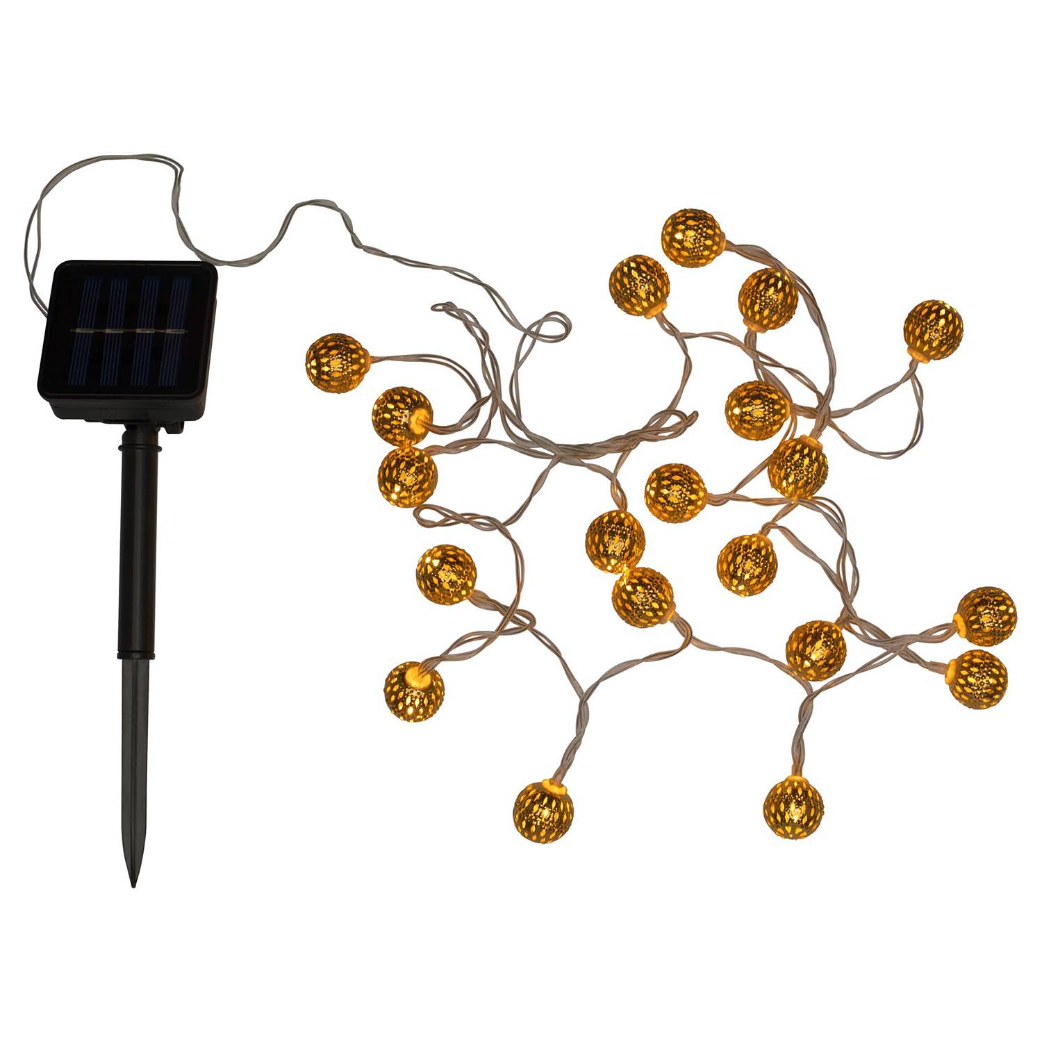 Sunshine Glamour Solarlichterkette 1-flammig Aluminium 