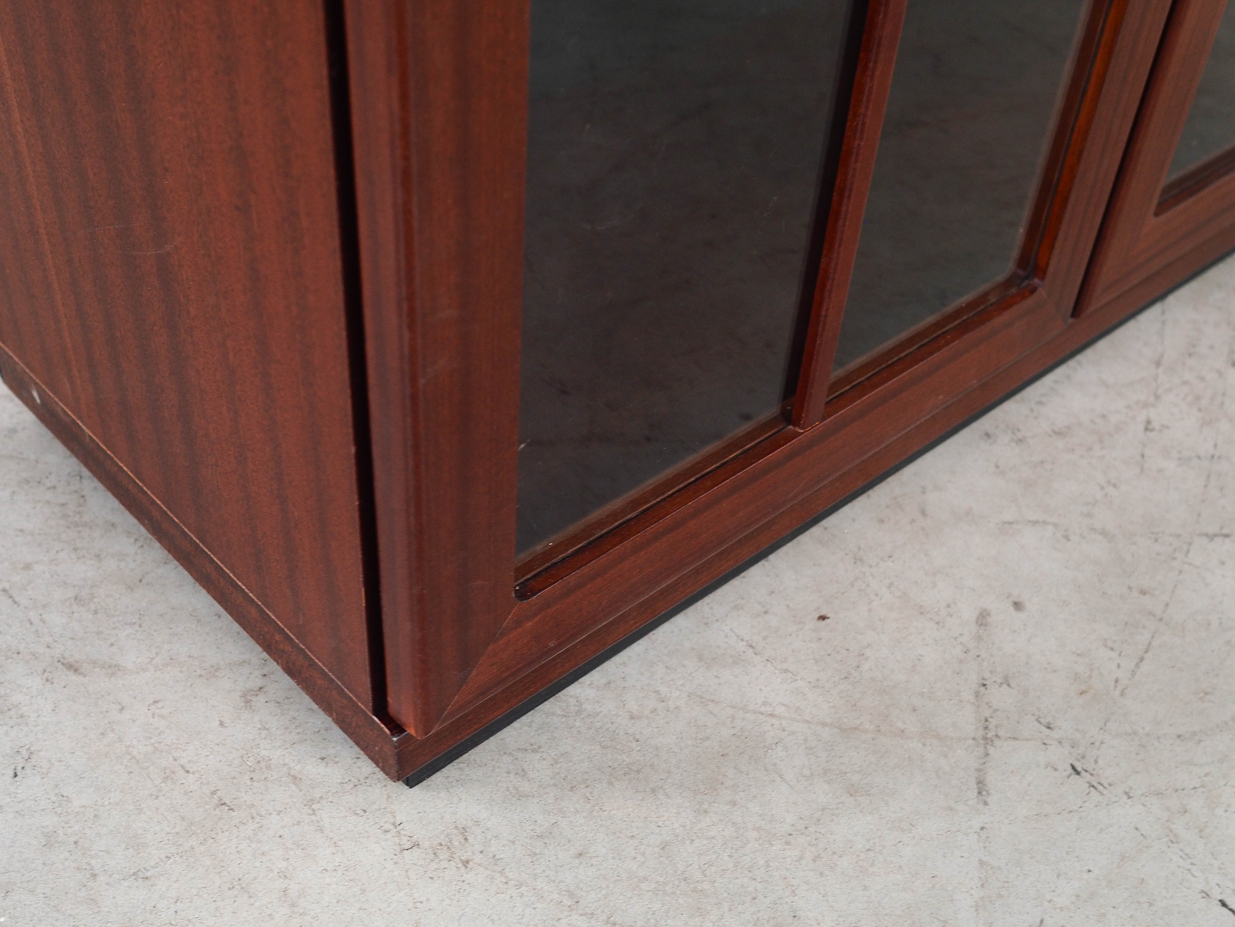 Mahogany display cabinet 1970s