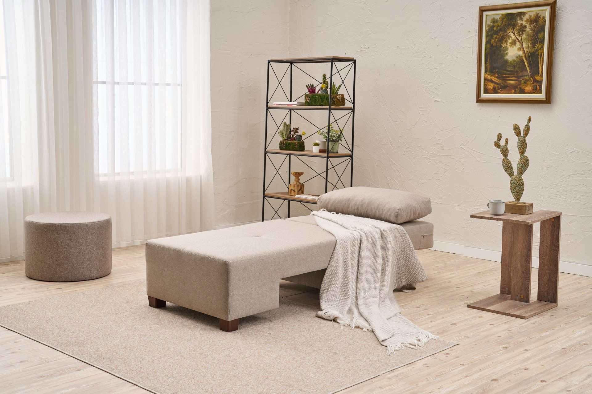 Perenna 1-seater module left linen cream