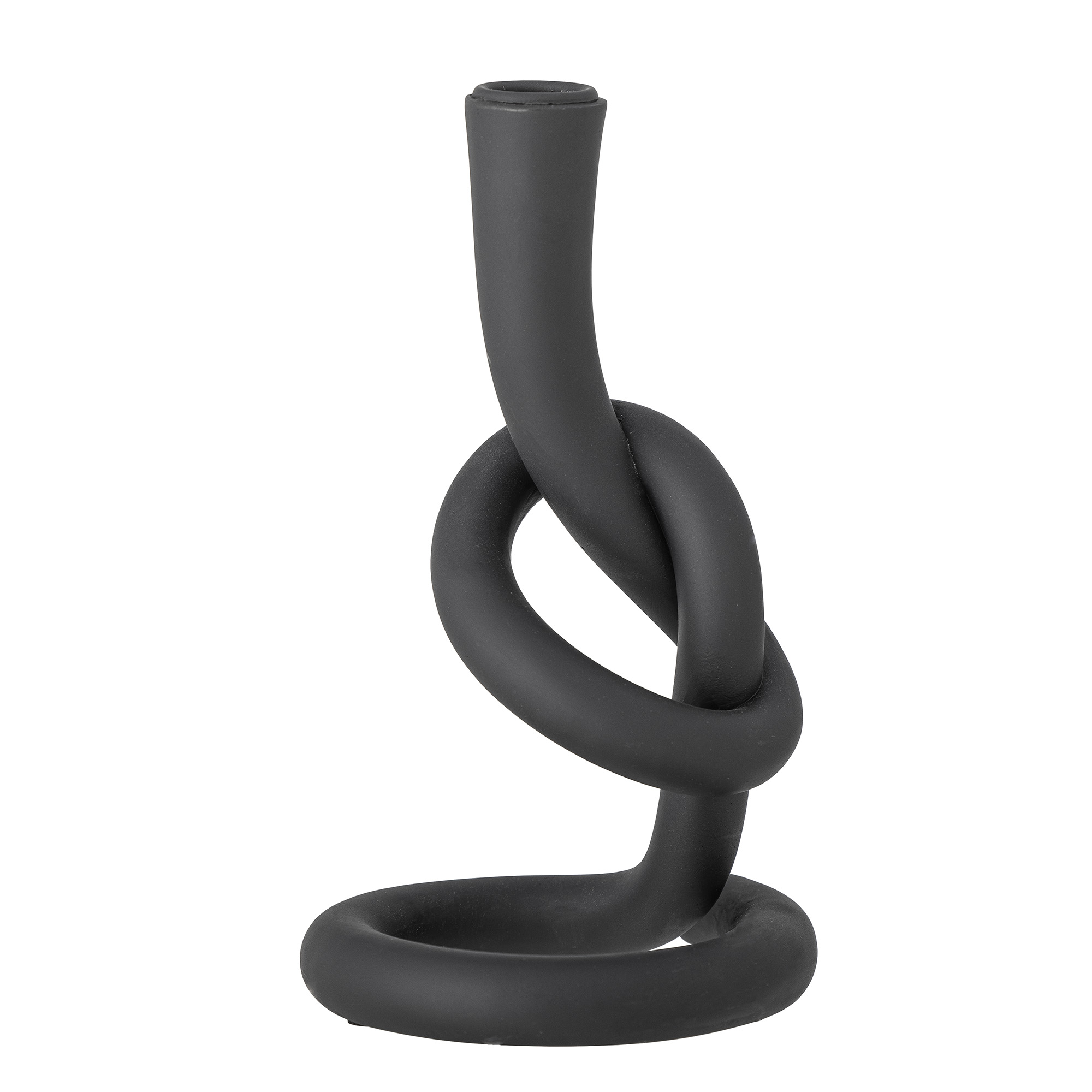Flikka Knot Candle Holder Polyresin Black