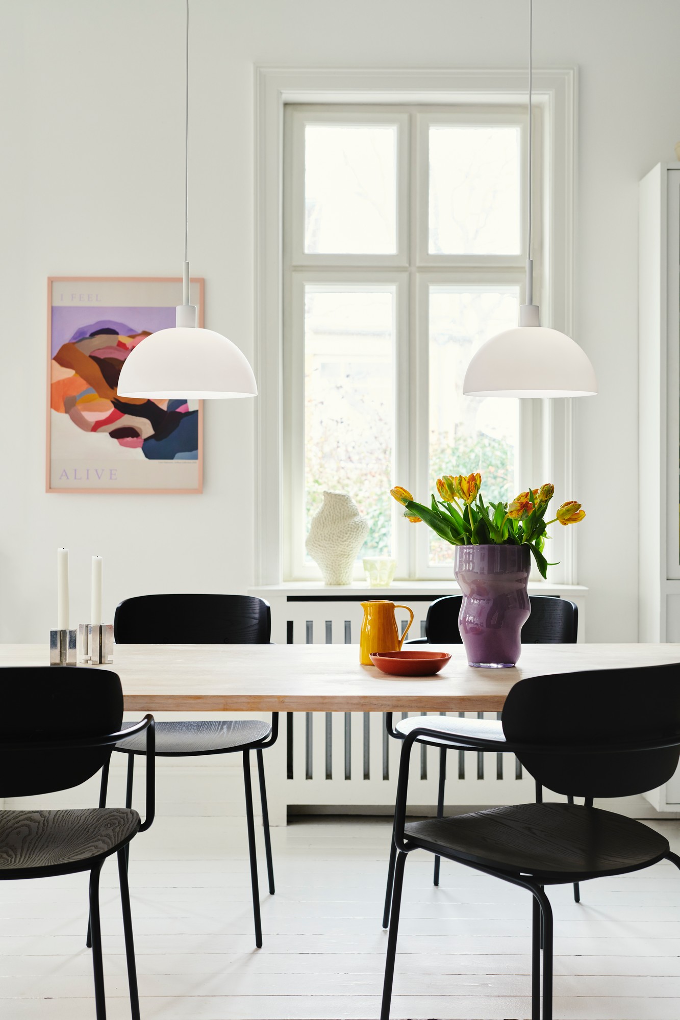 Ellen 30 Pendelleuchte Opal weiss
