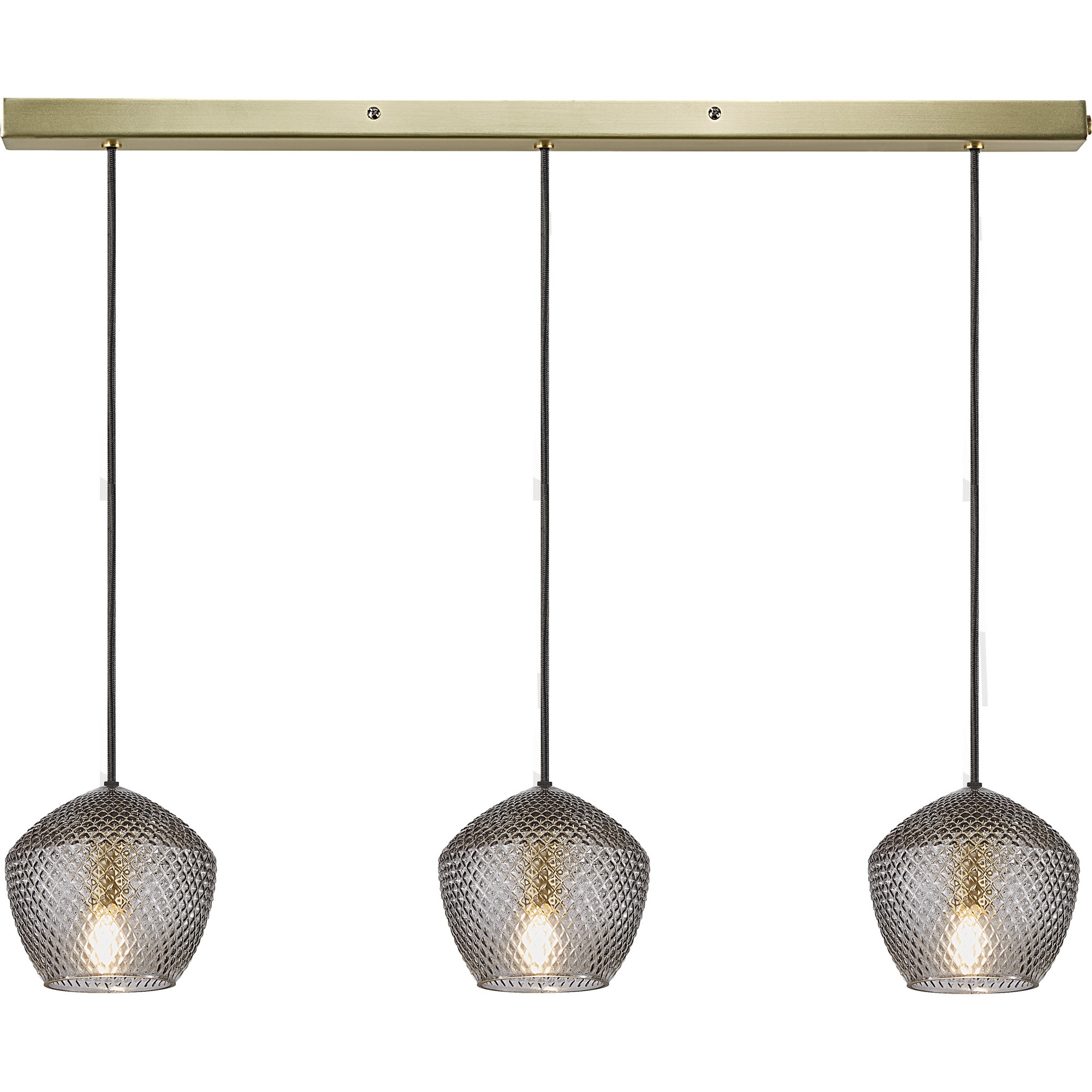 Orbiform 3-Spot Pendelleuchte Messing