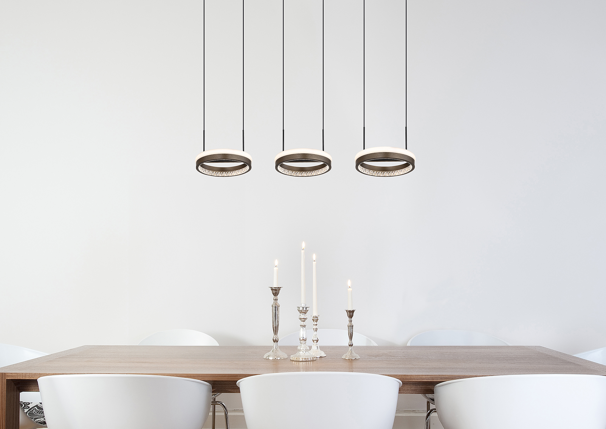 Della Type C LED pendant light 1-bulb acrylic glass iron