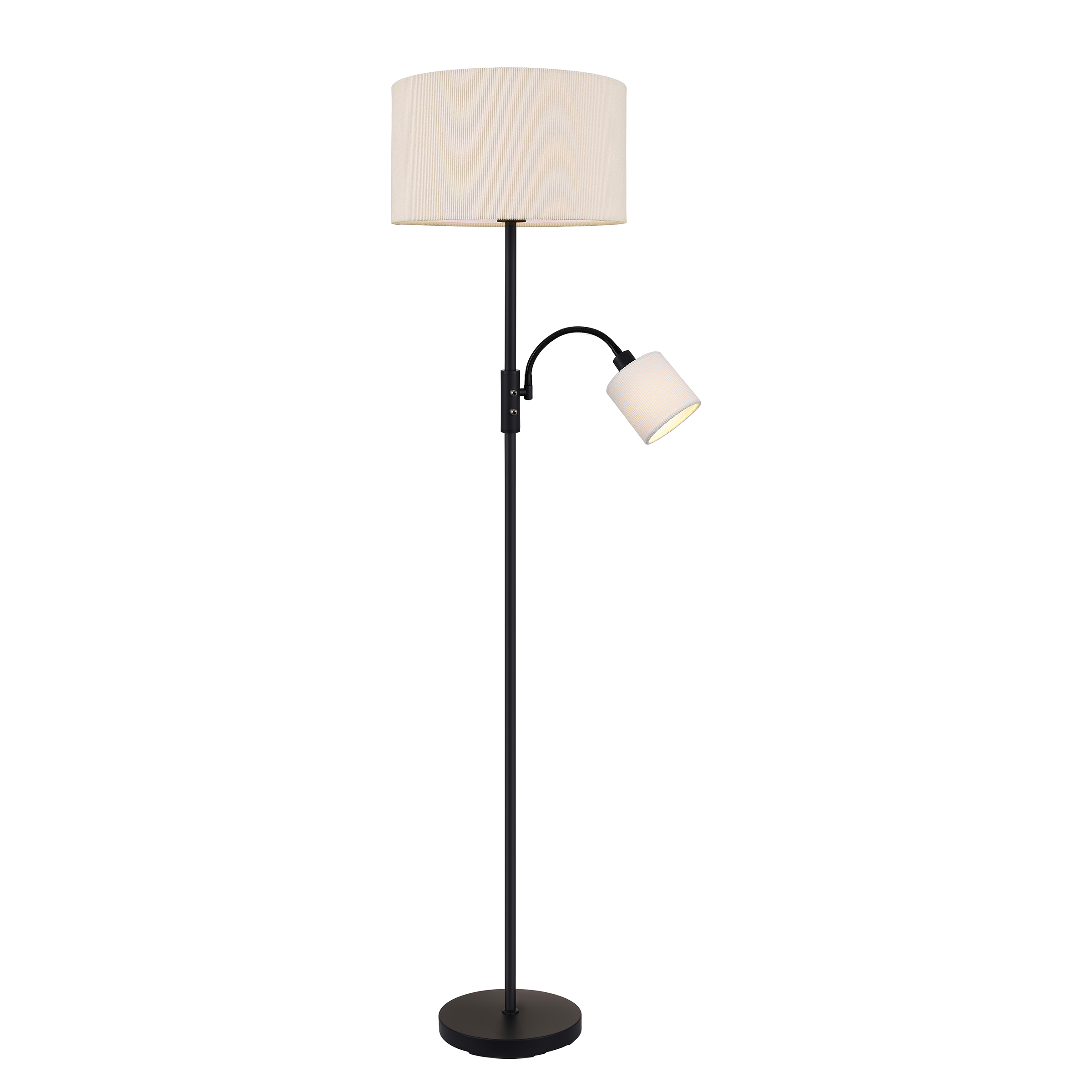 Berby Floor Lamp 2-light Cast Iron Velvet Beige