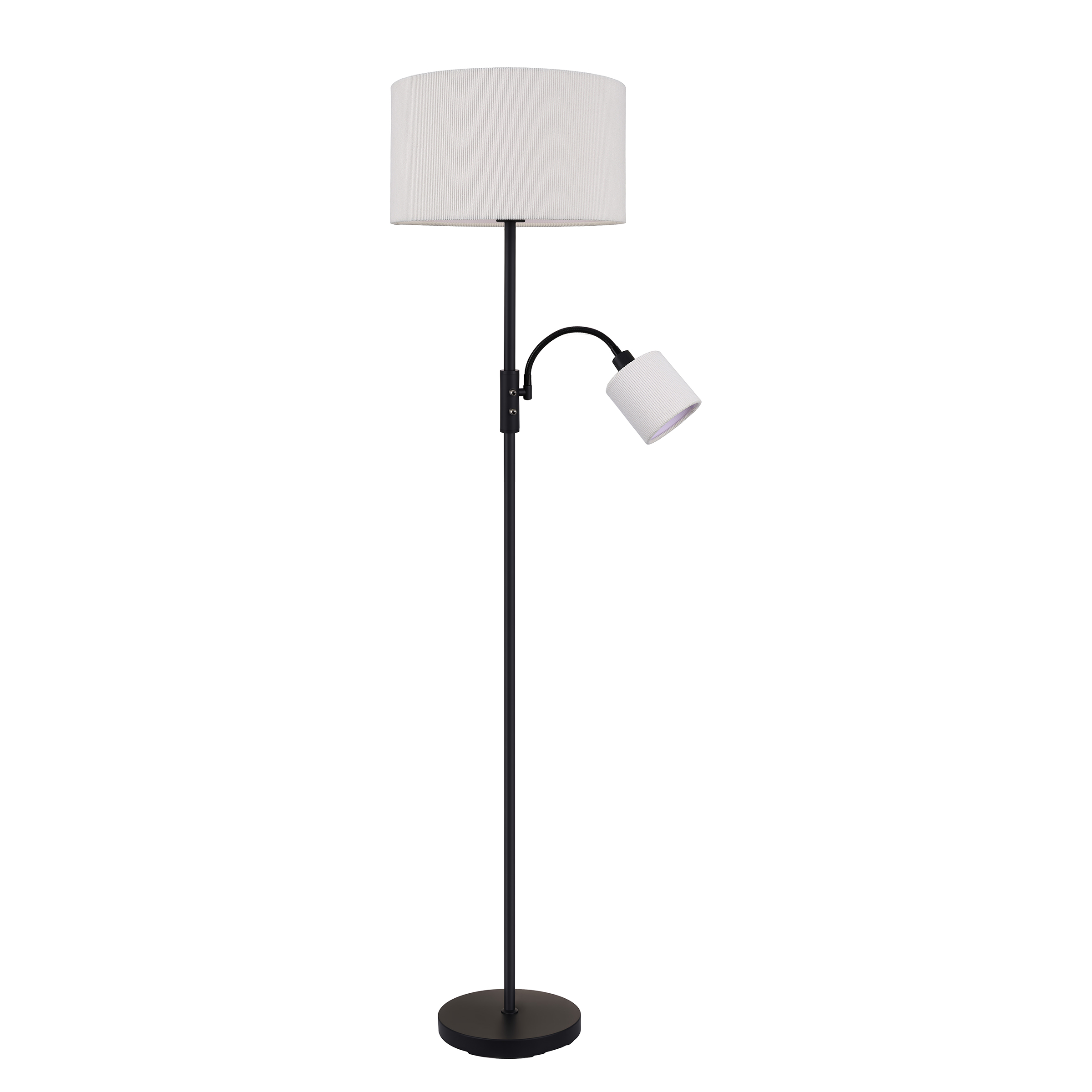 Berby Floor Lamp 2-light Cast Iron Velvet Beige
