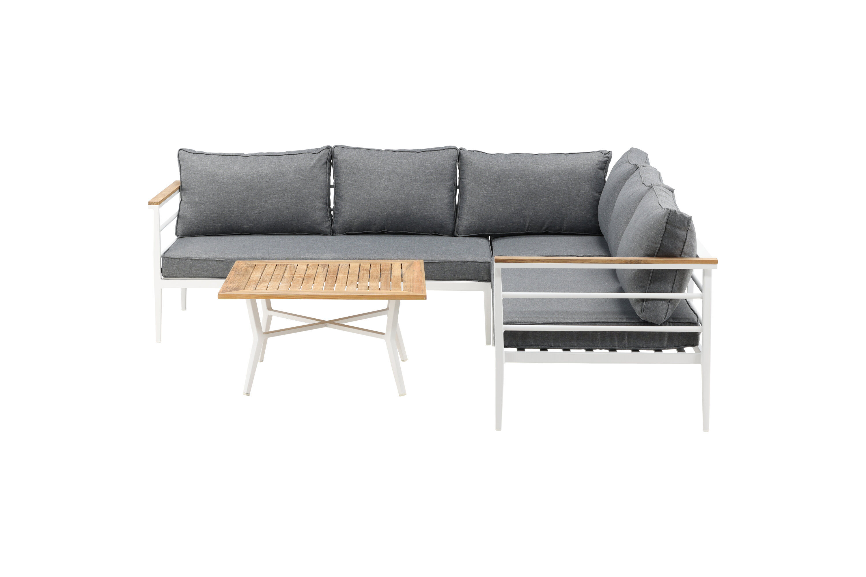 Mexico Corner Sofa Garden Furniture Set Metal Teak