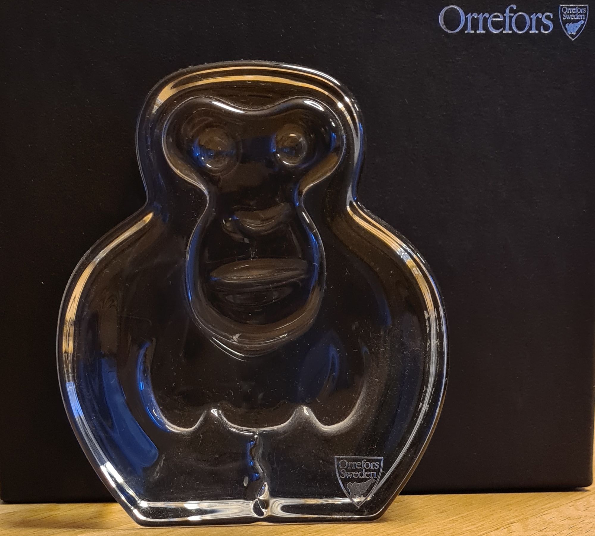Orrefors Glass Figurine Monkey