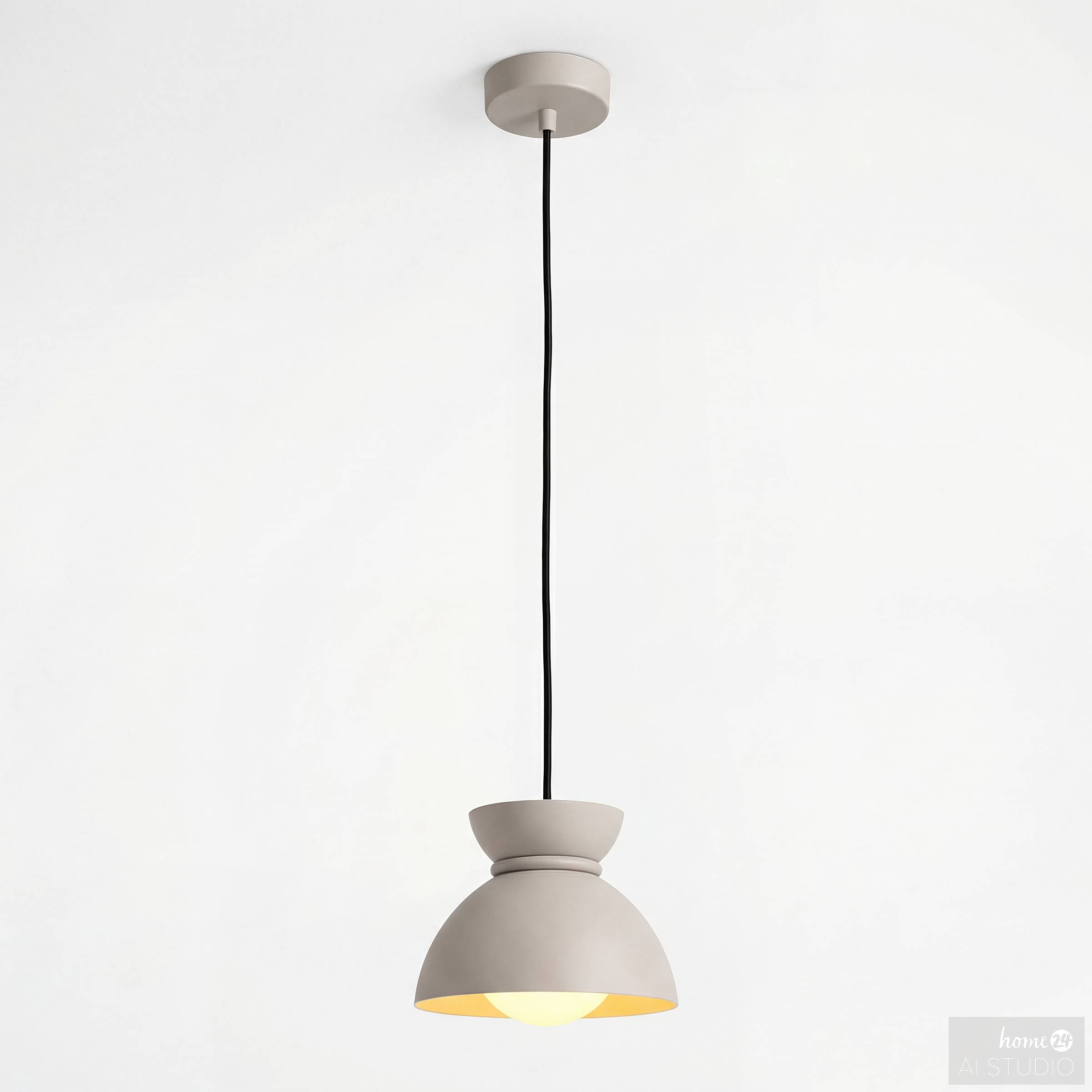 Quora Pendant Light 1-bulb Iron Opal Glass Cream