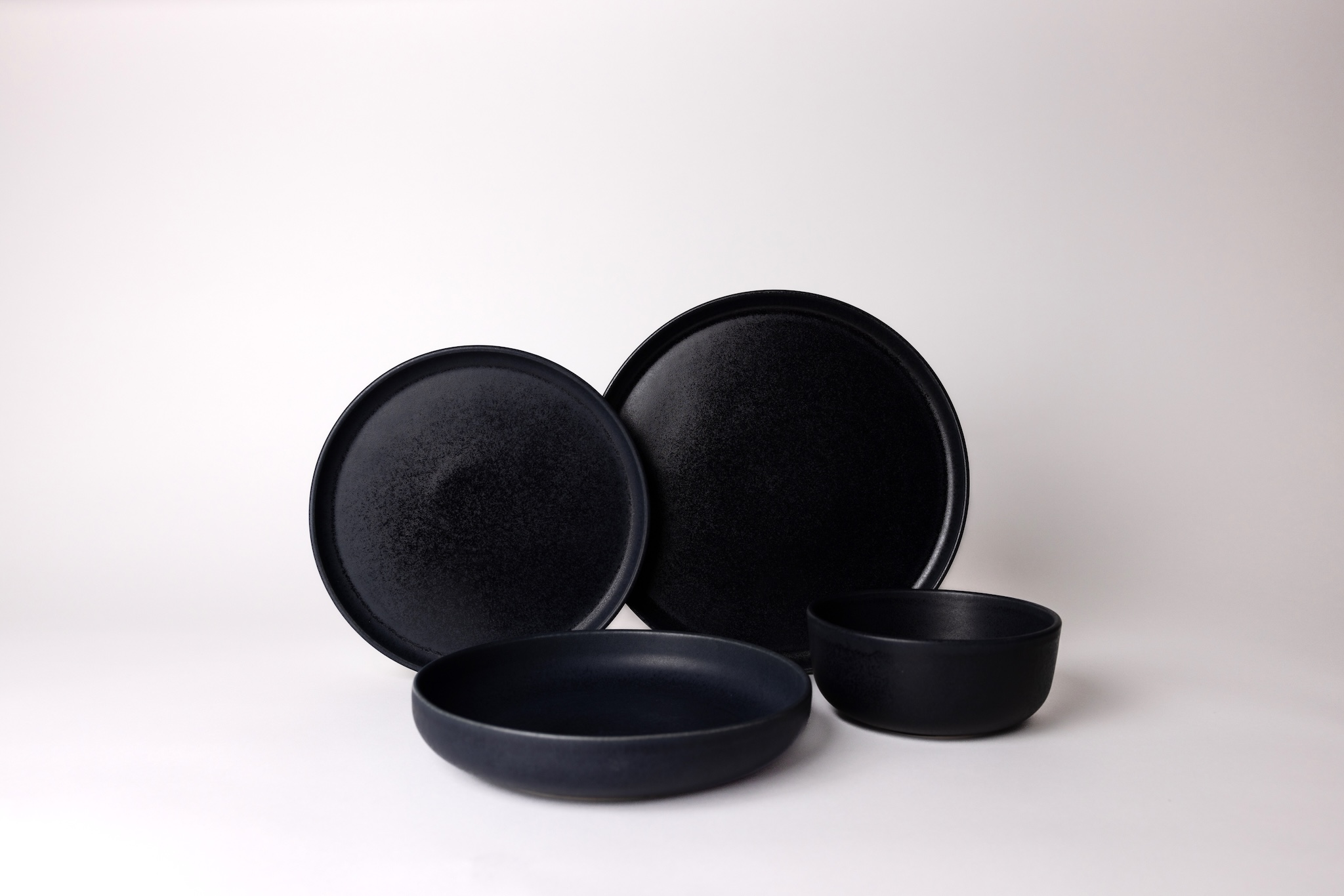 4-piece tableware set ceramic Midnight Blue