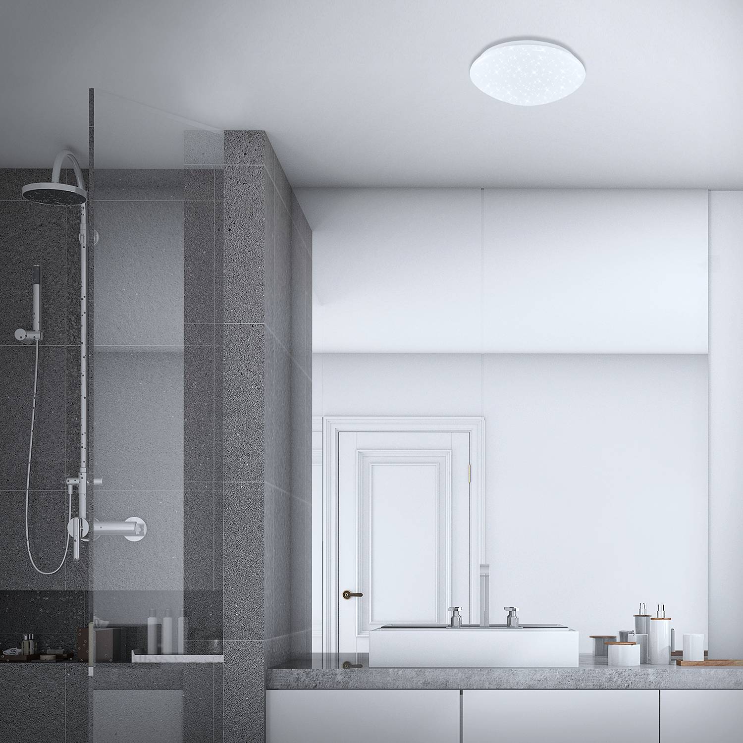 Brilo LED-Deckenleuchte 1-flammig Acrylglas Stahl
