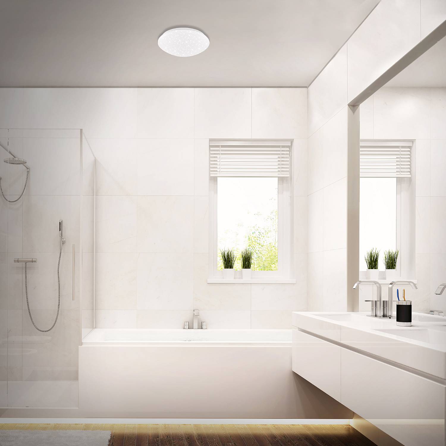 Brilo LED-Deckenleuchte 1-flammig Acrylglas Stahl