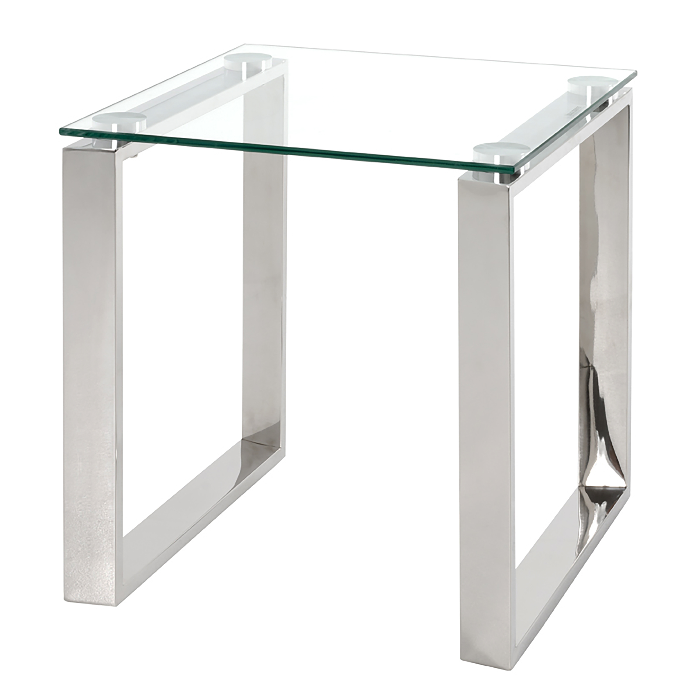 David Side Table Glass Stainless Steel