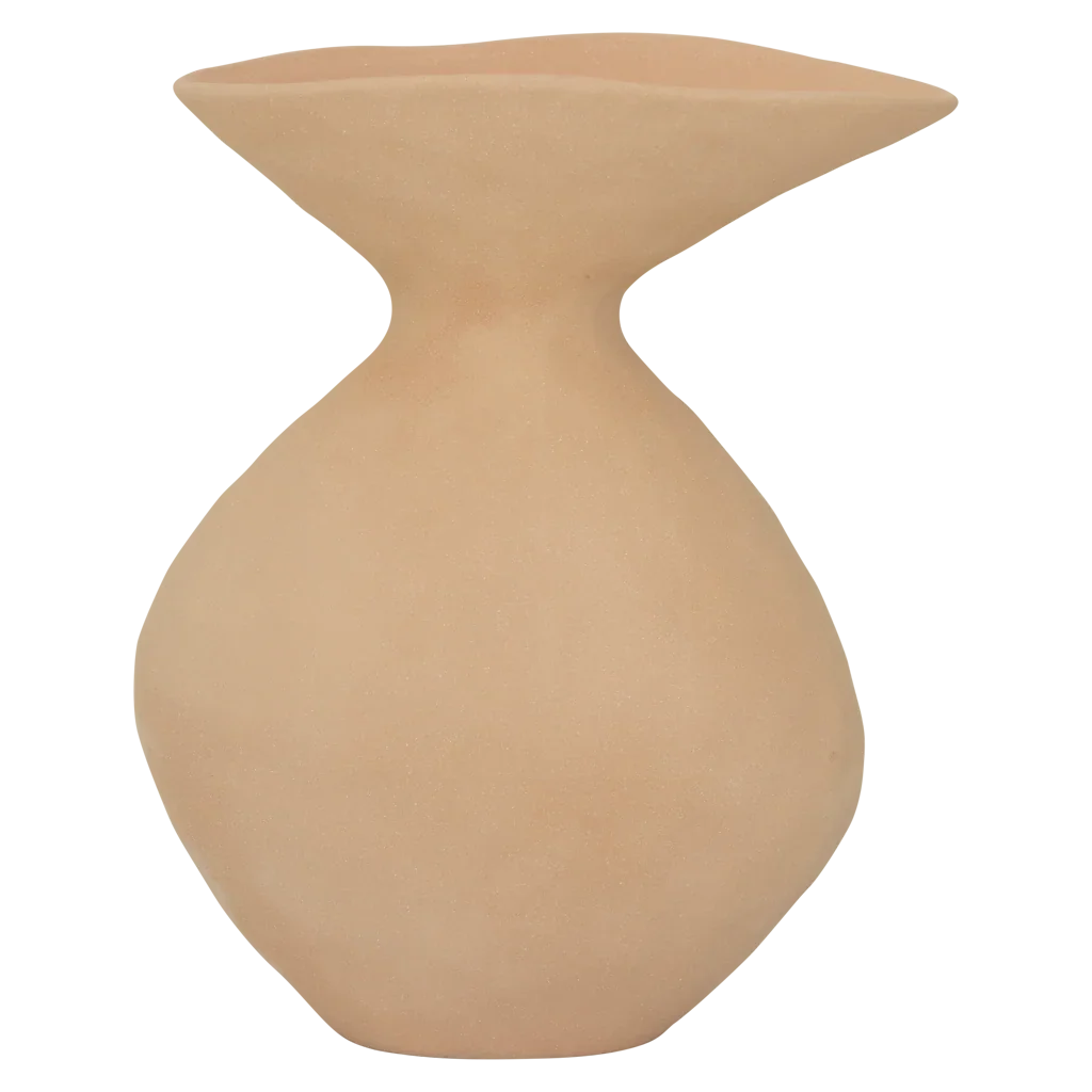 Flow Vase Ceramic Beige