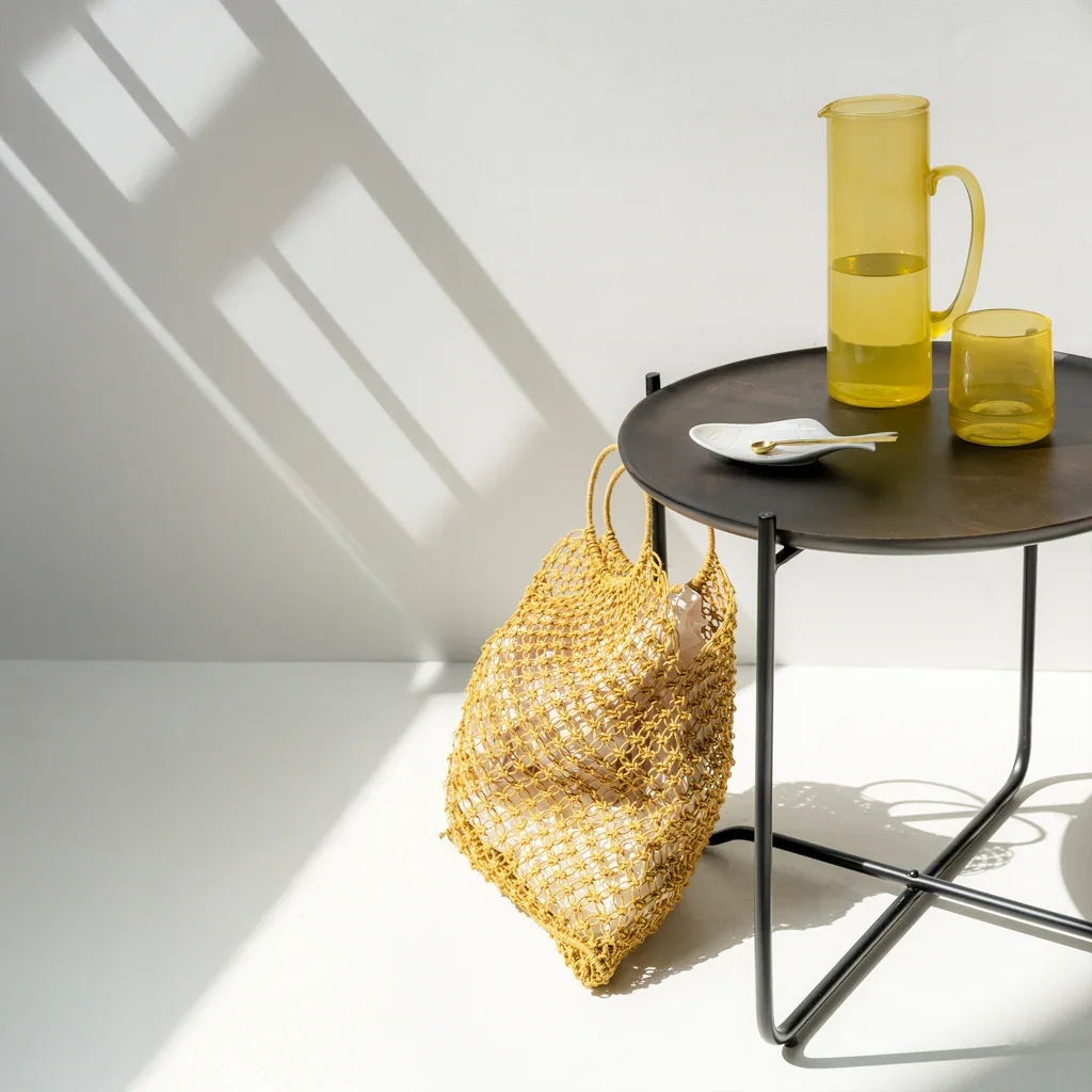 Shizu Coffee Table with Fez Tray, Black Small