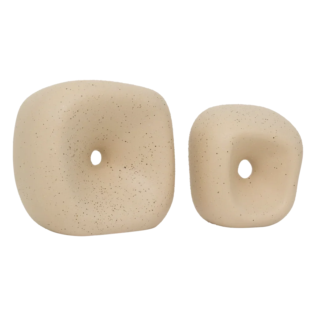 2x Fratelli Dekofigur Keramik Creme