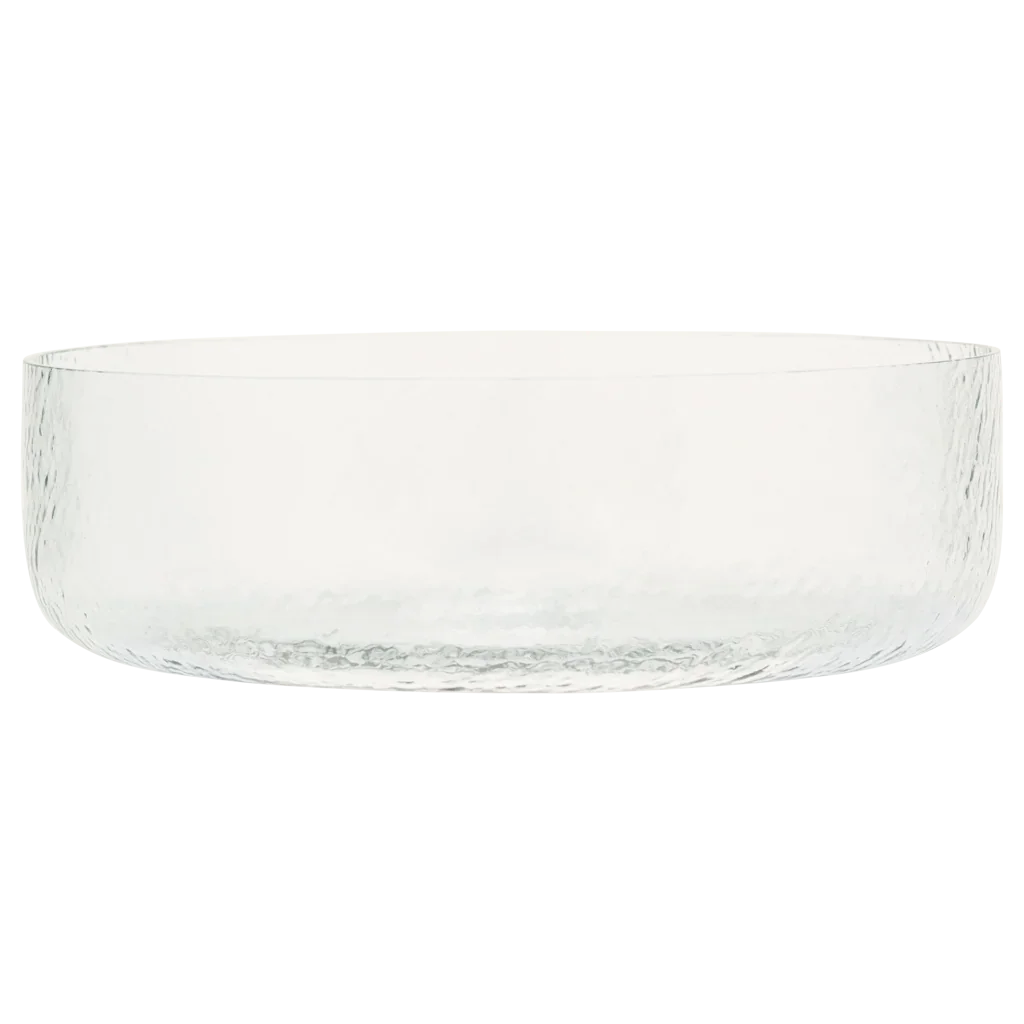 Crinkle Foil Bowl Glass Transparent
