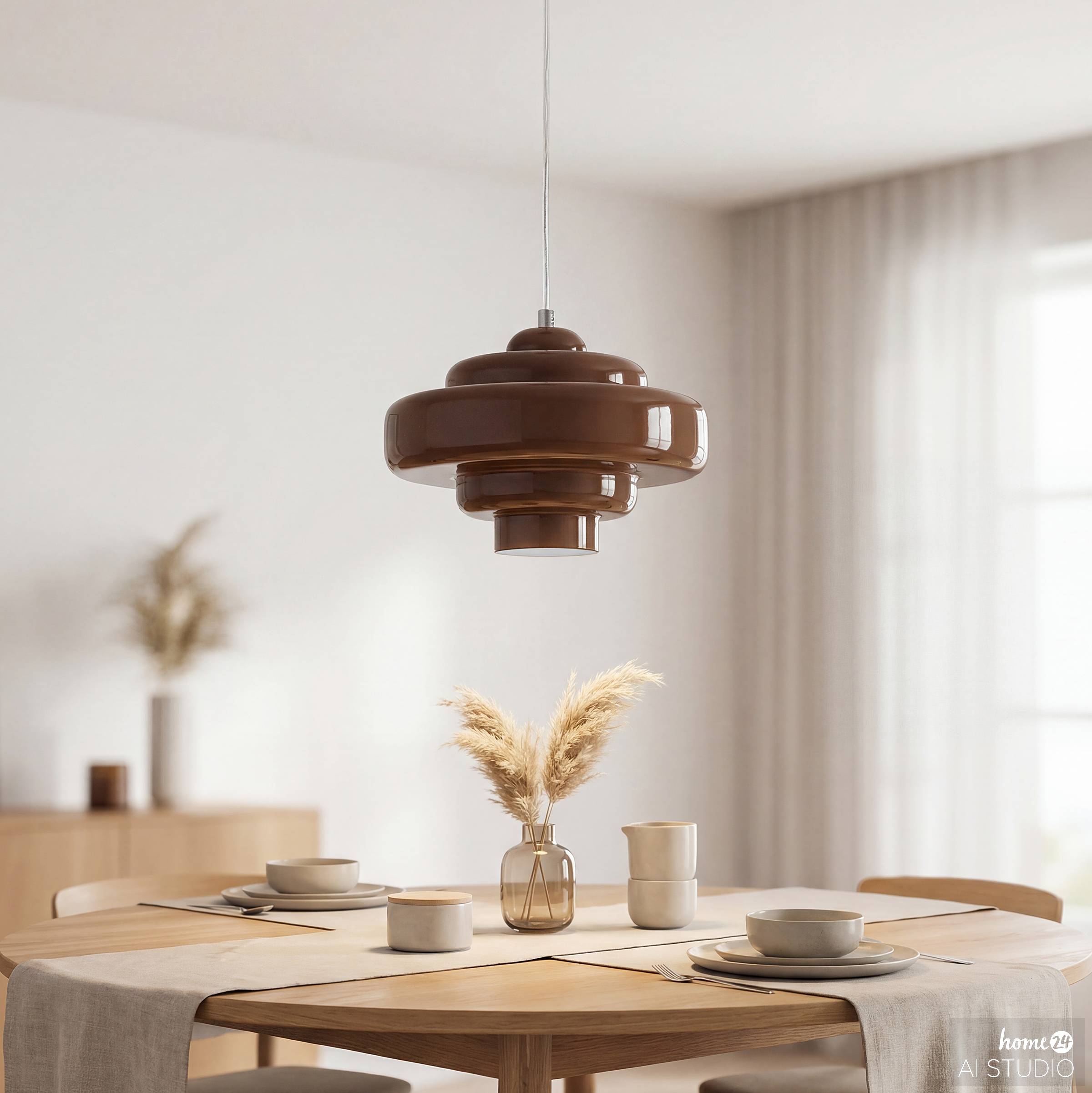 Pendant light 1-bulb Belux frosted glass iron
