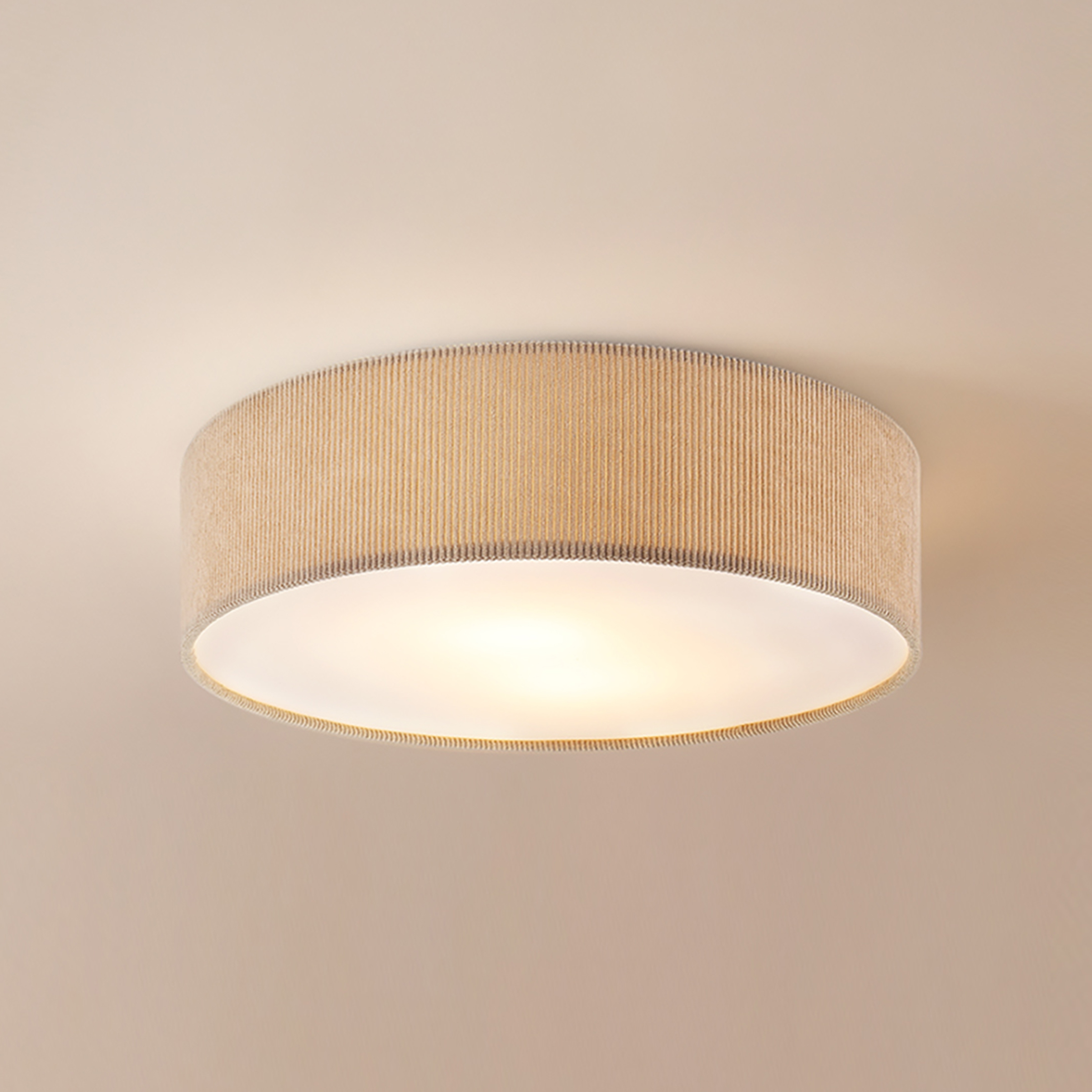 Coning Ceiling Light 2-bulb Cast Iron Velvet Light Brown