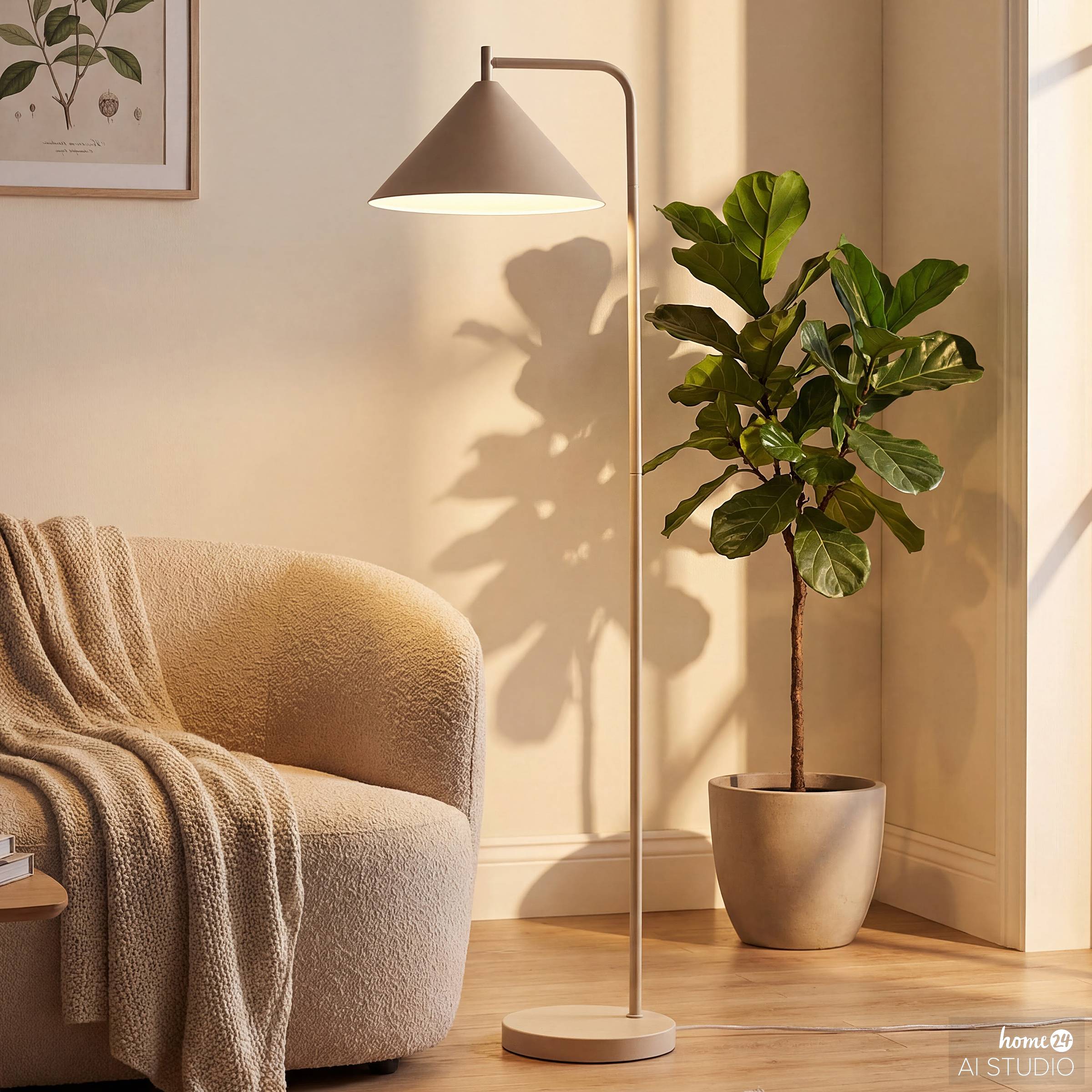 Qiora floor lamp 1-light iron