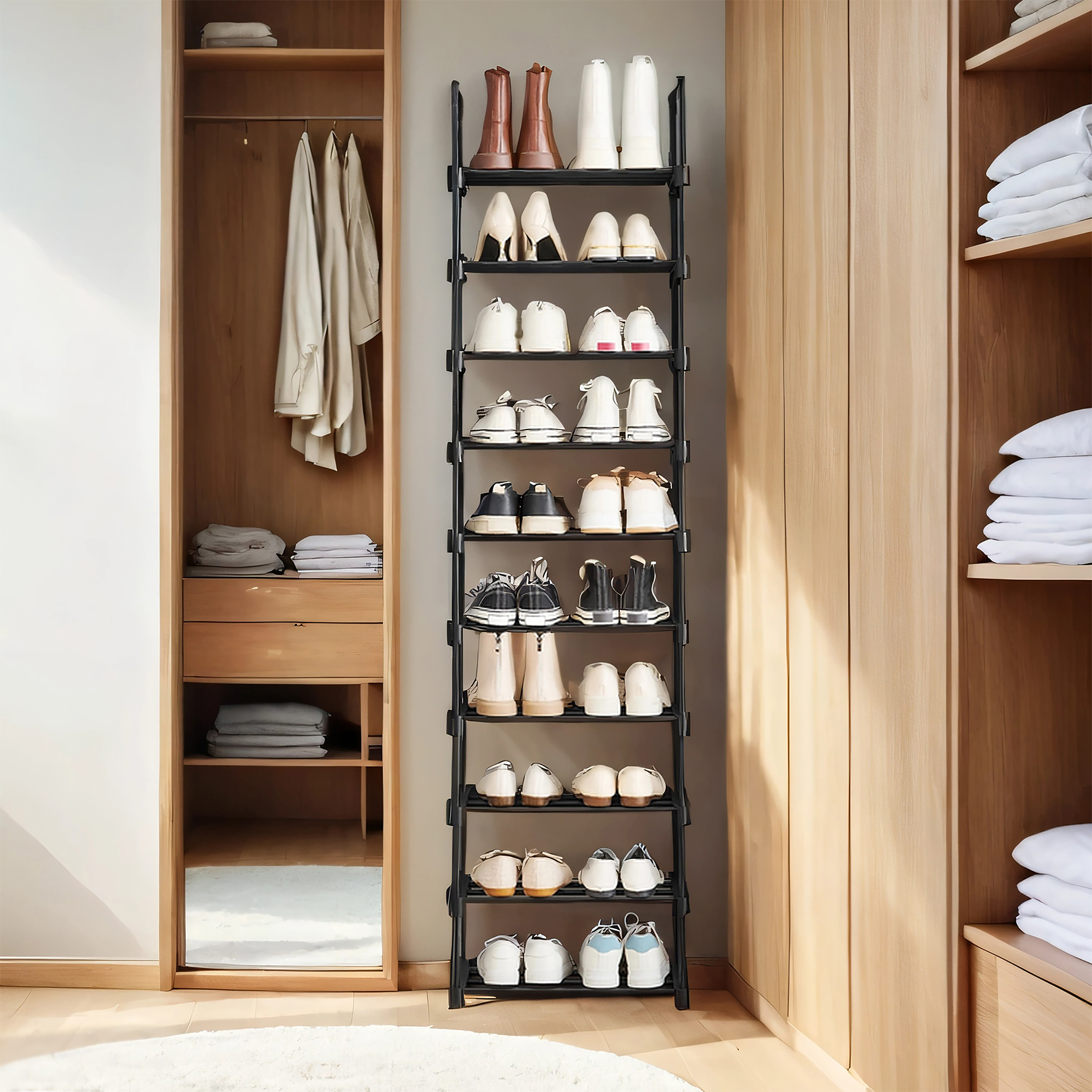 Ganmao Shoe Rack Metal Black