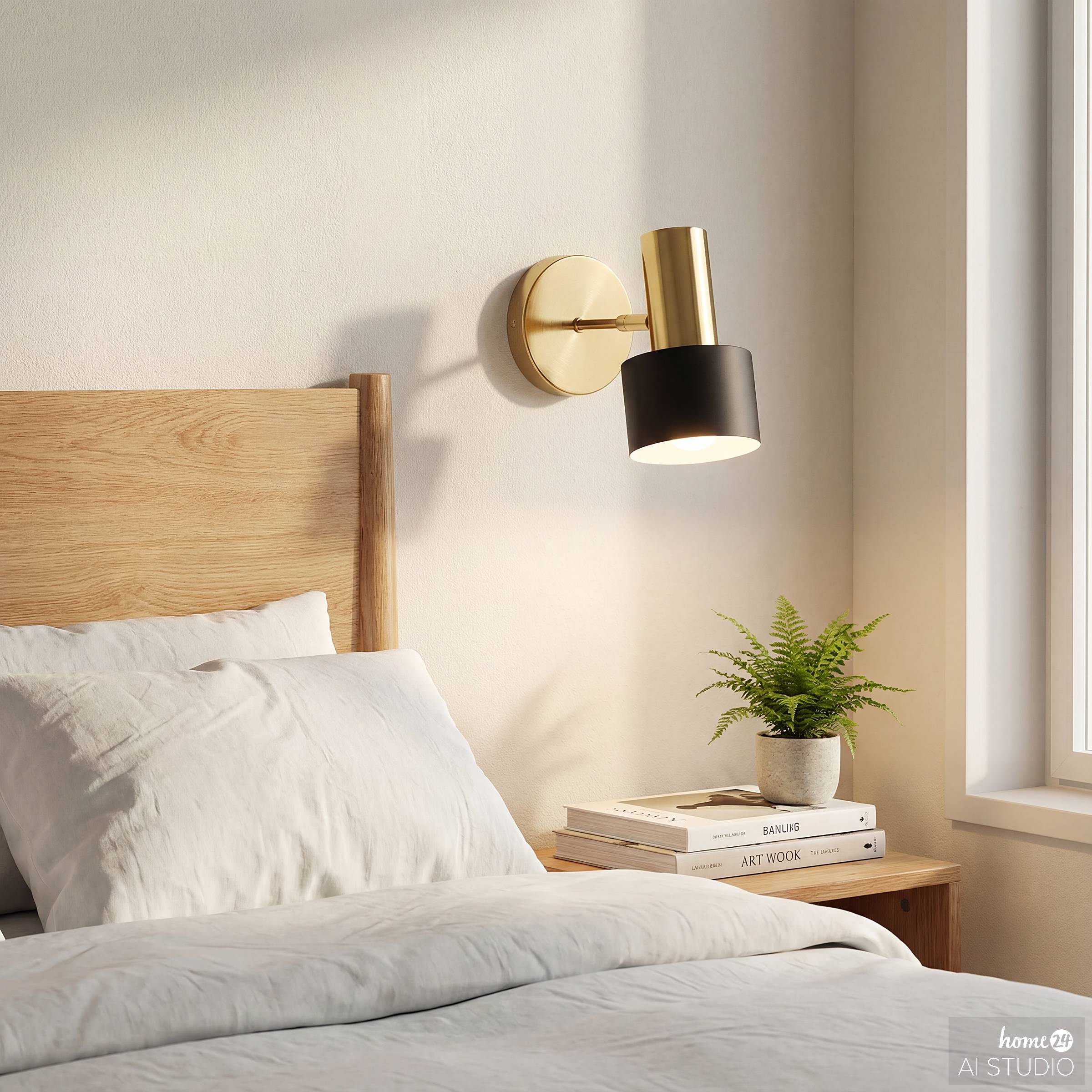 Wall lamp AHMA with rechargeable battery bulb