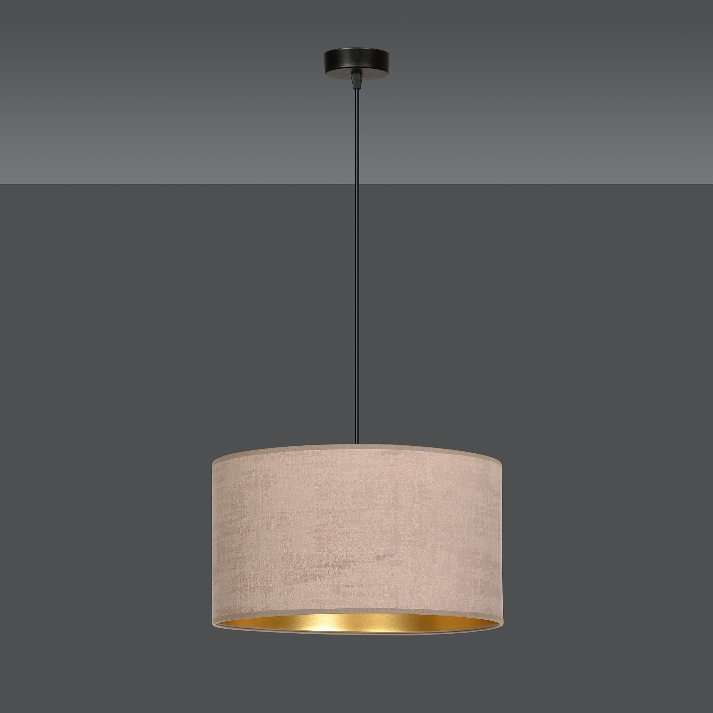 Hilde Type A Pendant Light 1-bulb Cotton Fabric Dusty Pink