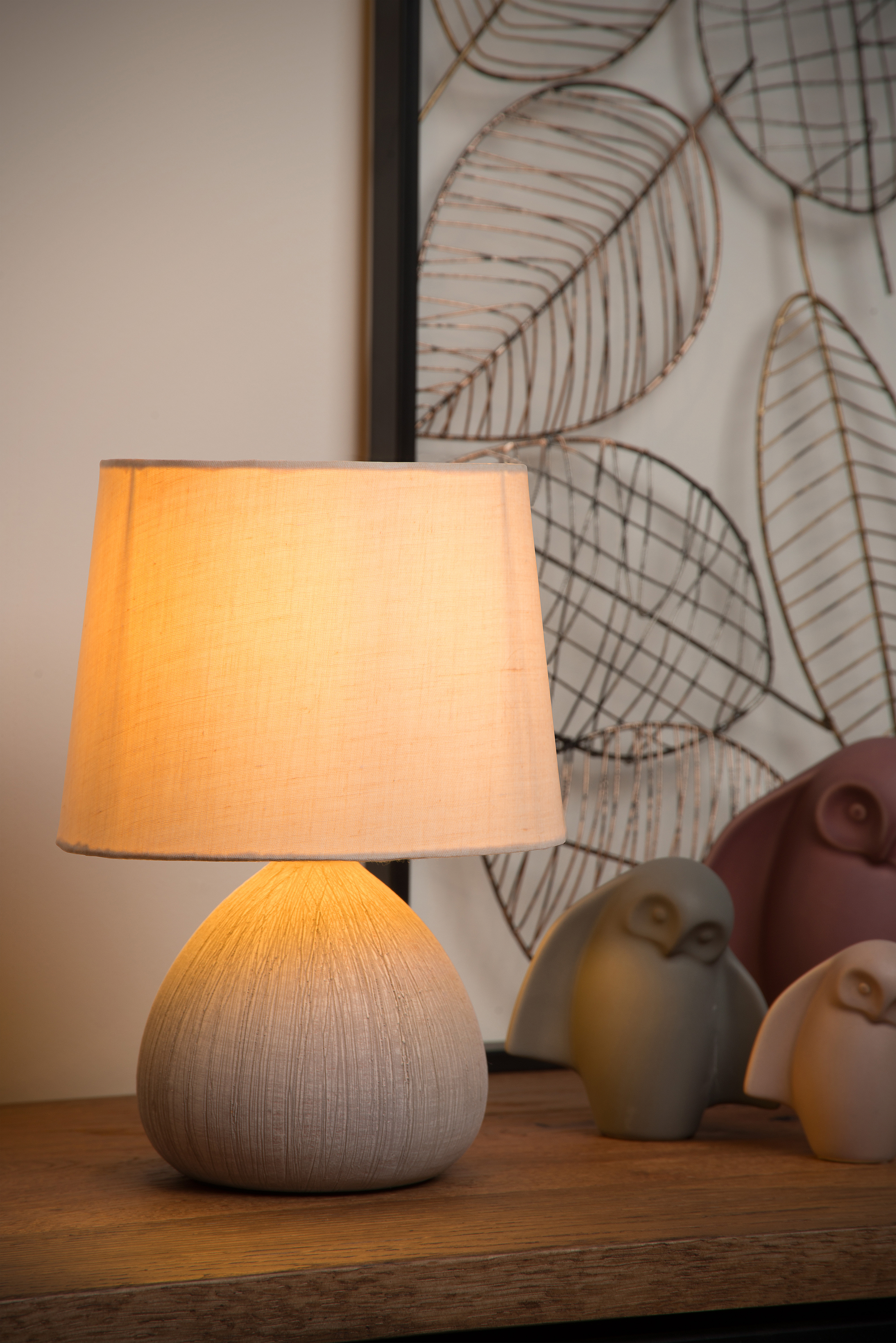 Ramzi Table Lamp Ceramic Grey