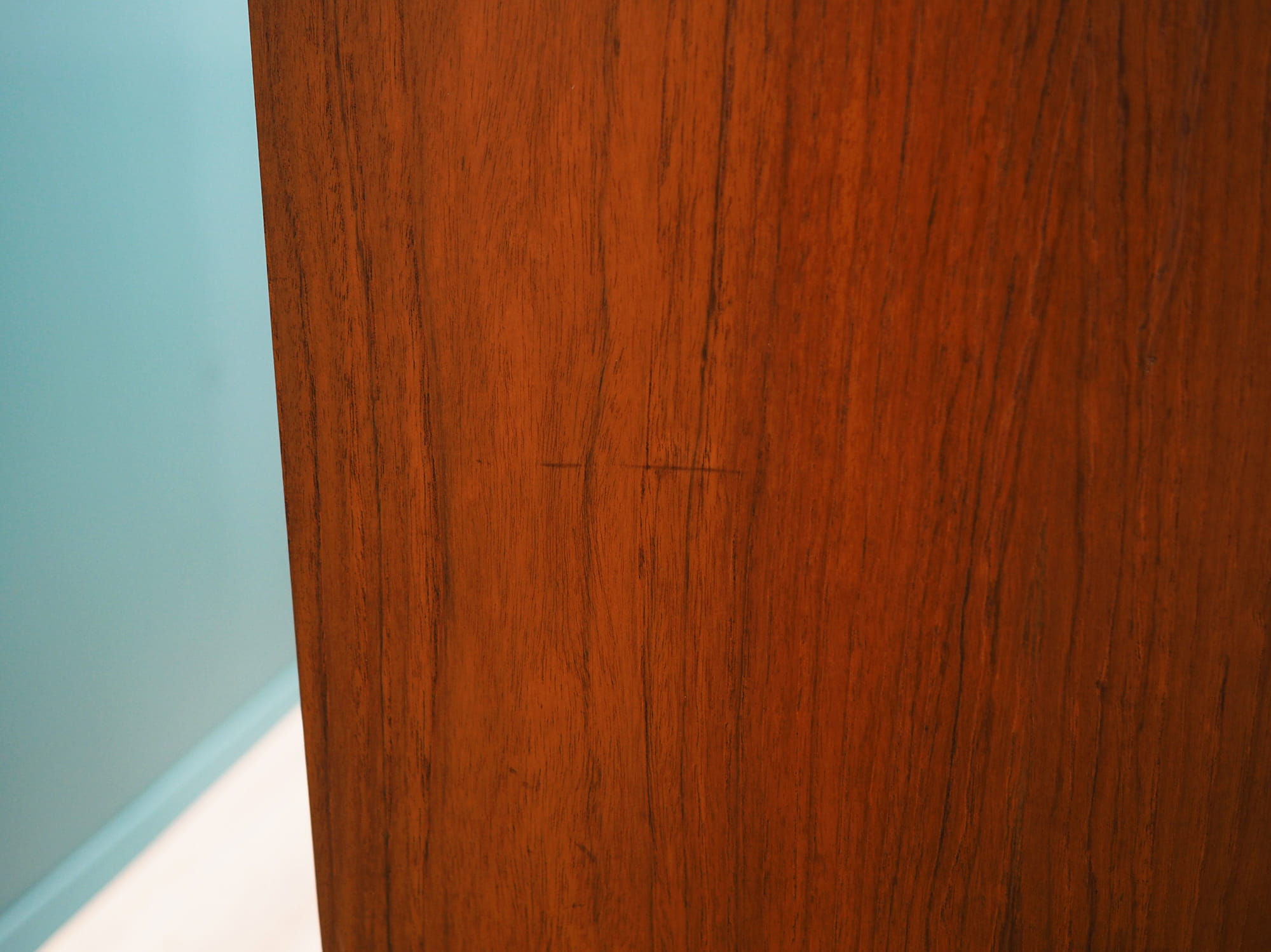 Vintage Highboard Teakholz Braun 1960er Jahre