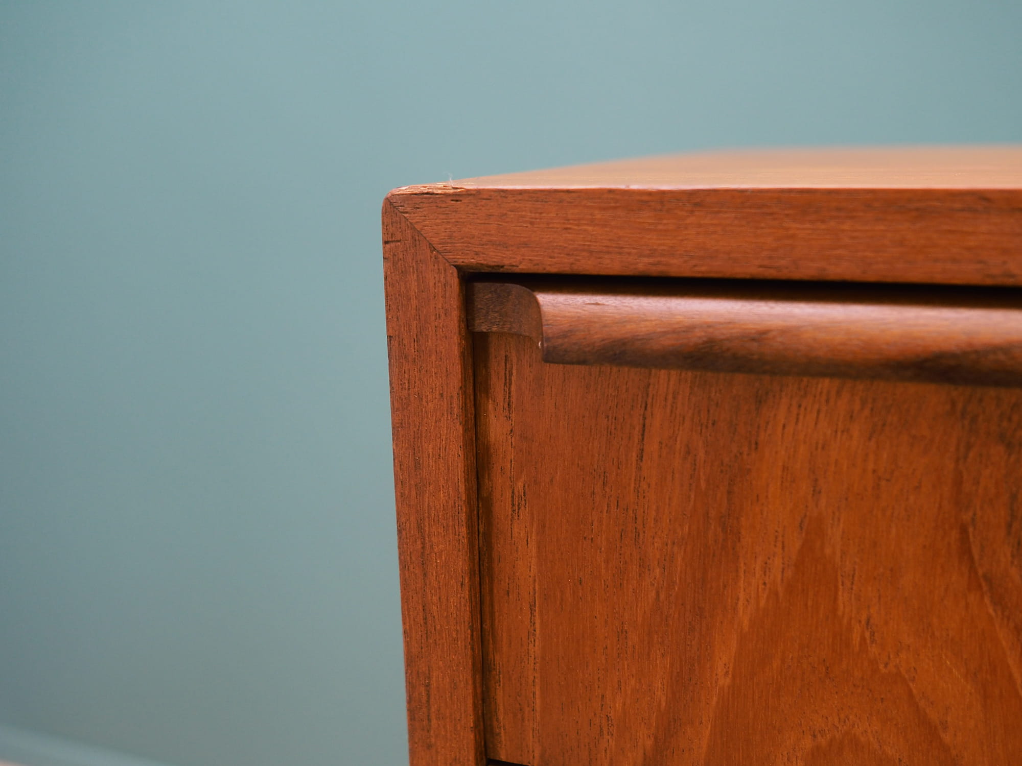Vintage chest of drawers Teak wood Brown 1970s