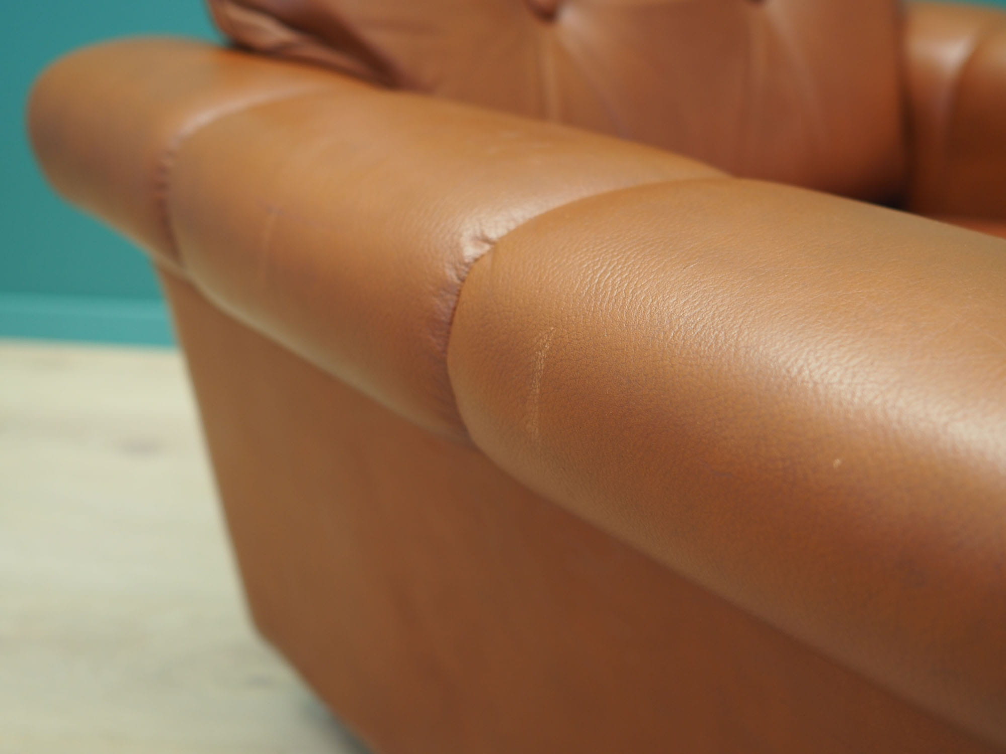 Vintage Sessel Leder Braun 1960er Jahre