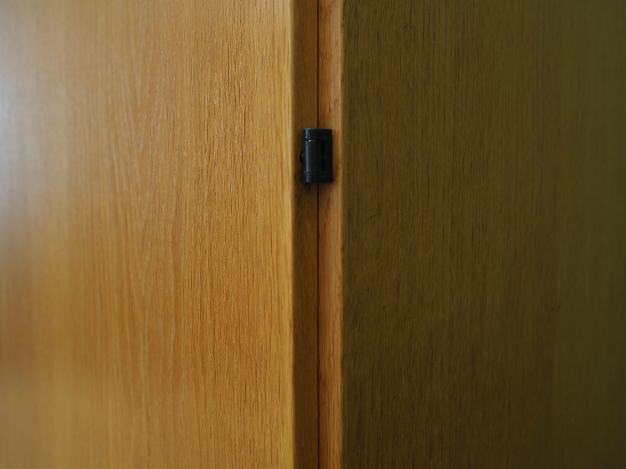 Vintage wardrobe ash wood brown 1970s